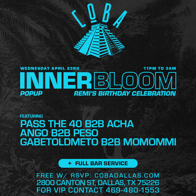 InnerBloom Pop Up Event 11pm-3am