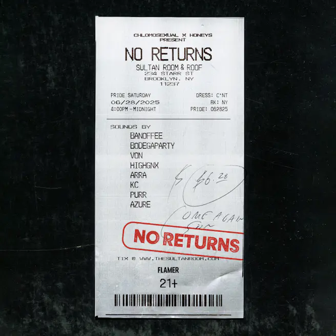 Chlomosexual x Honeys LA present NO RETURNS