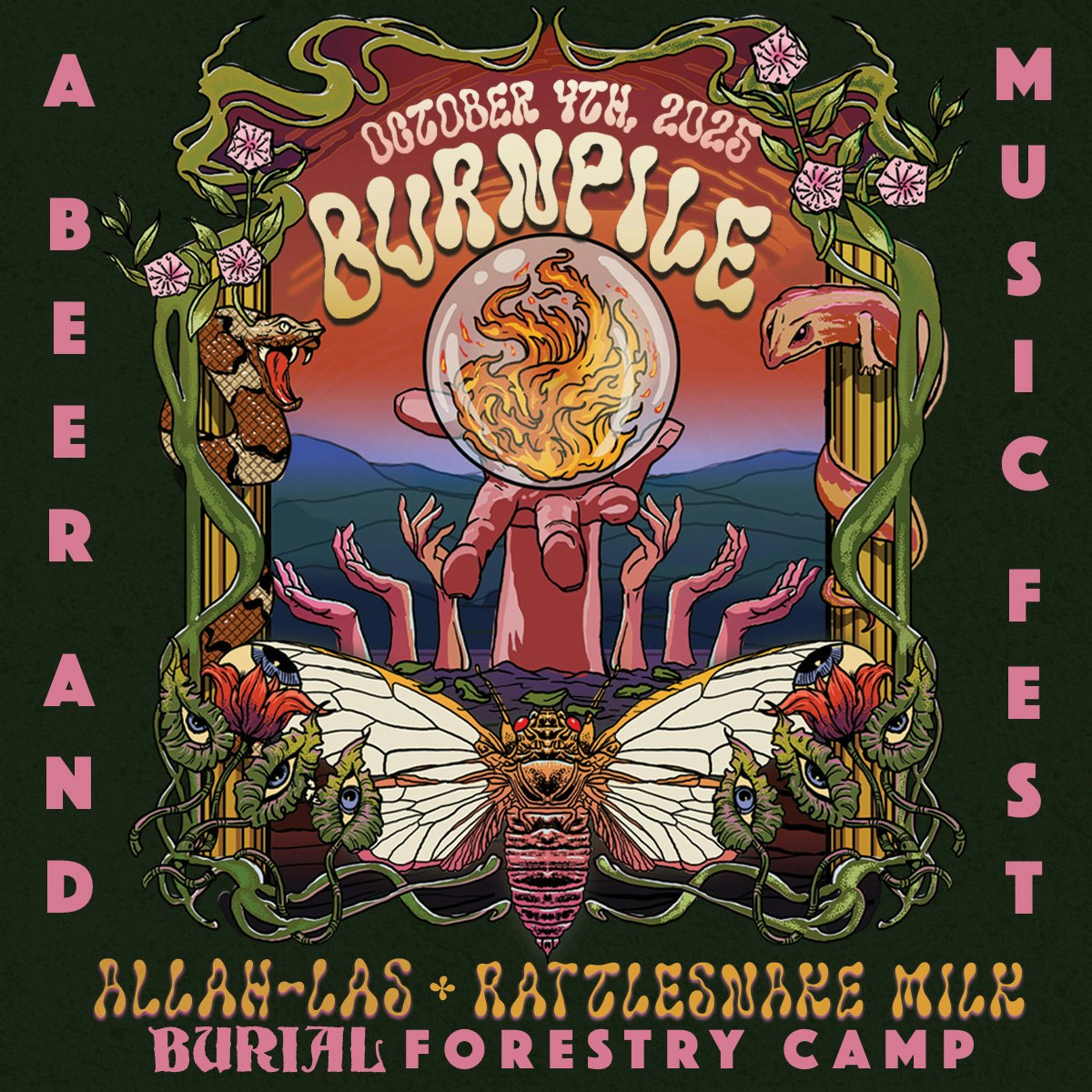 Burnpile 2025 ft. Allah-Las & Rattlesnake Milk Tickets | From $50 | 4 Oct @ Burial Forestry Camp, Asheville | DICE