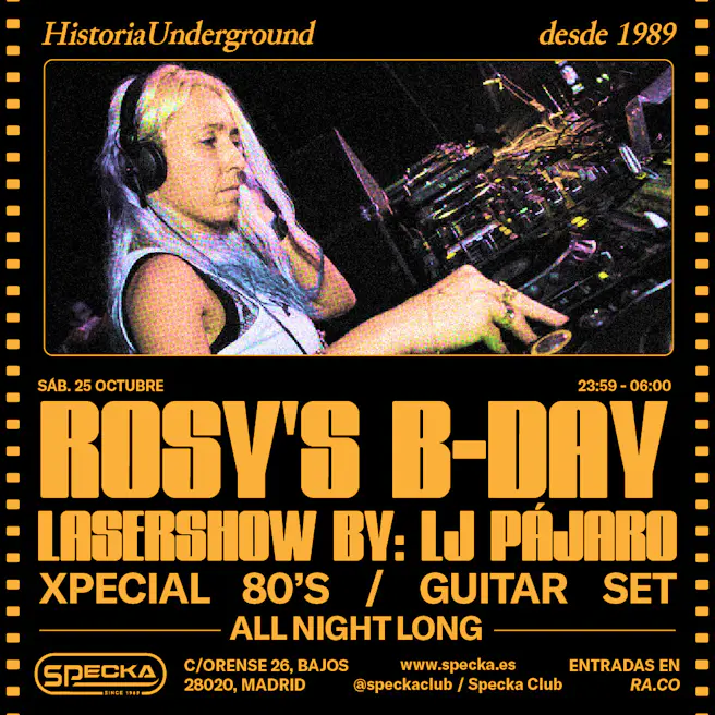 Rosy B-Day 80's/Guitar | Specka Club