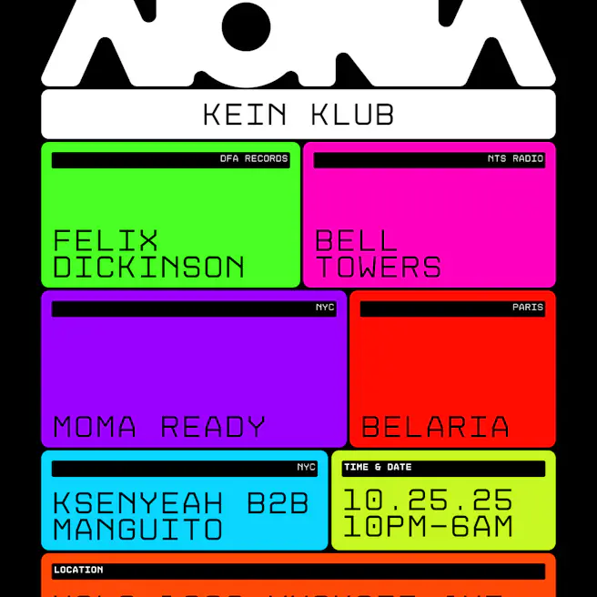 Kein Klub w/ Bell Towers, NTS-Resident | Felix Dickinson, DFA-Records | Moma Ready | Belaria, Badaboum-Resident + m...