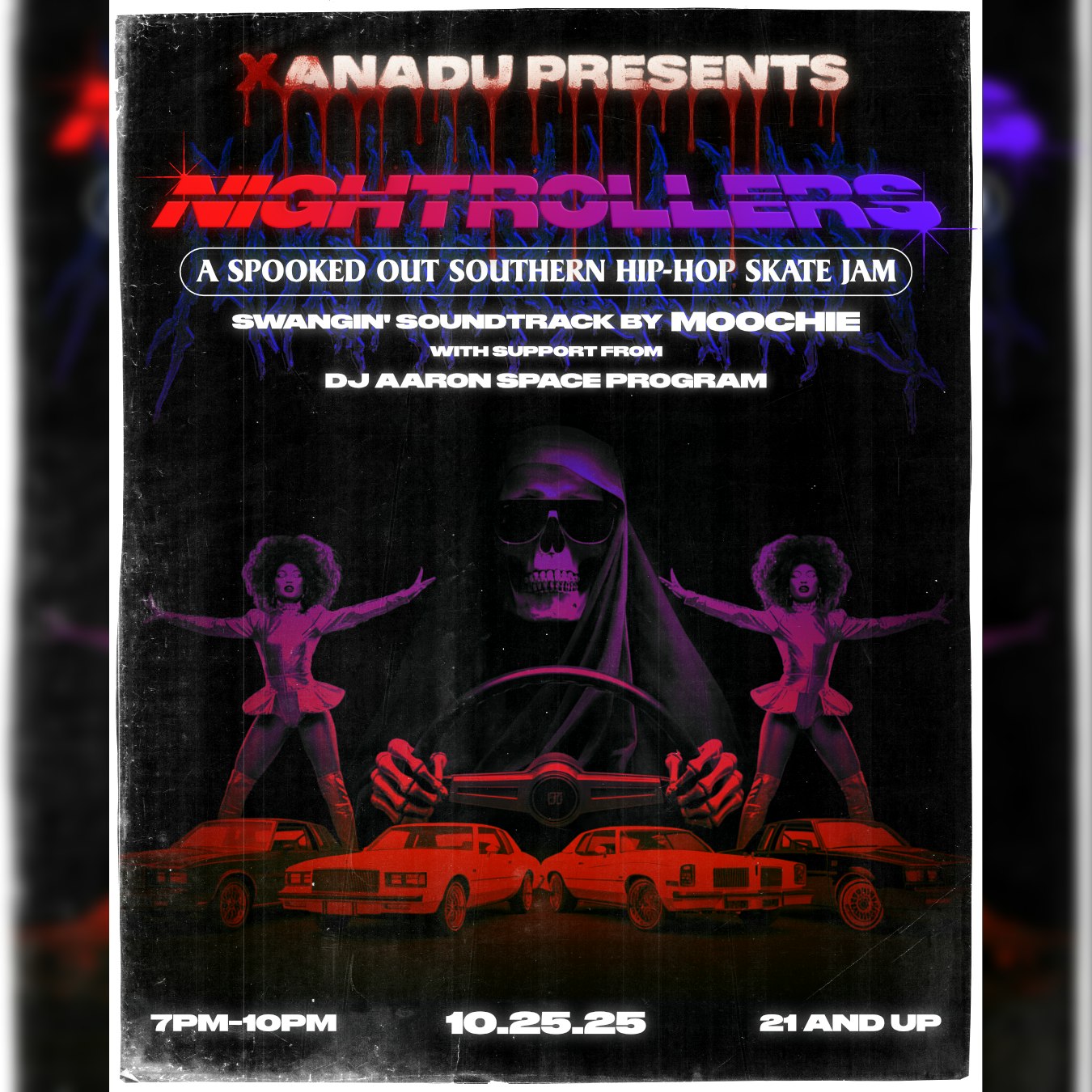 Nightrollers Southern Hip Hop Skate Jam Moochie, DJ Aaron