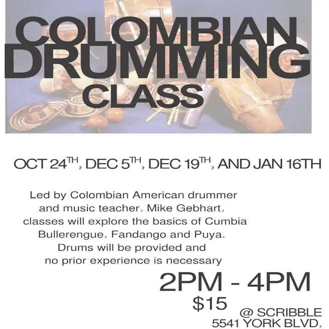 Colombian Drumming Class - December 5th
