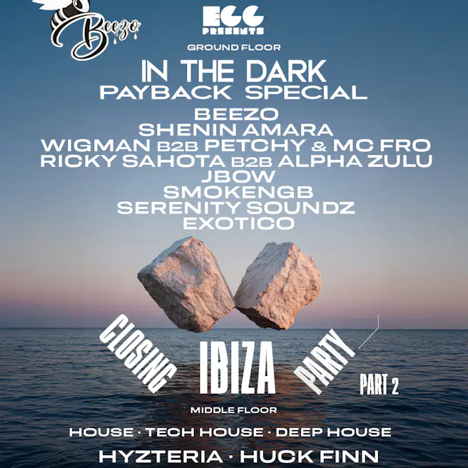 Ibiza Closing Party Hyzteria, Beezo, Shenin Amara