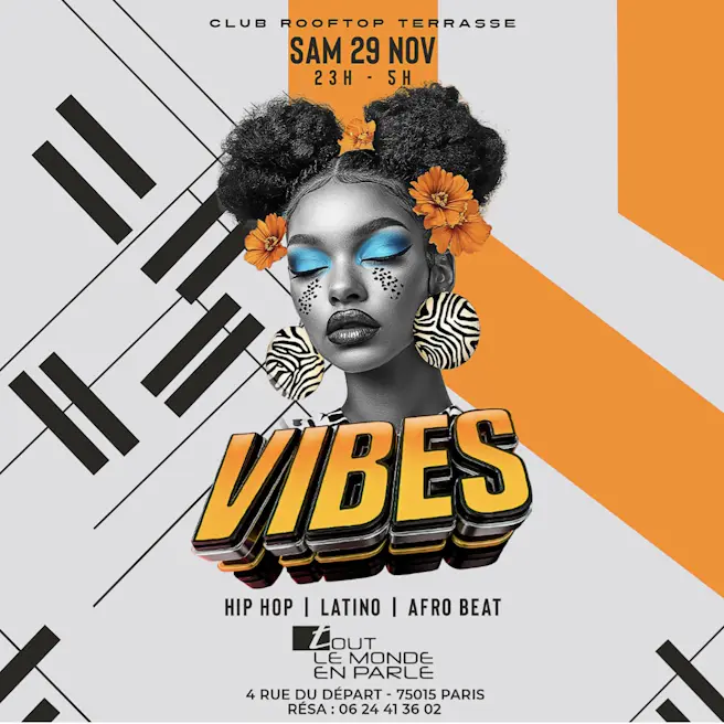 Soirée Vibes Club Terrasse hiphop afrobeat latino
