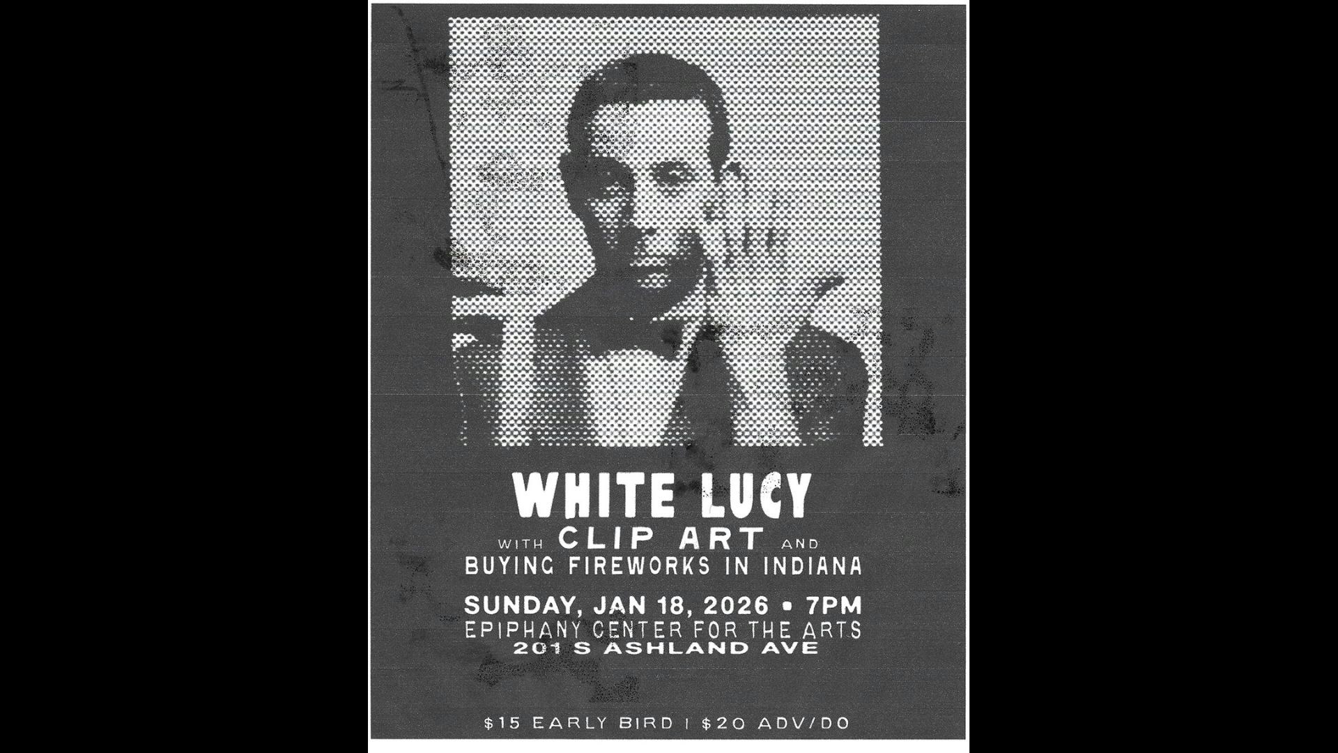 White Lucy with Clip Art and Buying Fireworks in Indiana Tickets