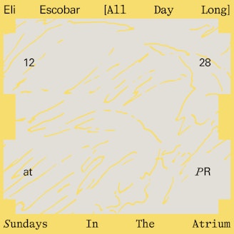 Image for Sundays In The Atrium: Eli Escobar All Day Long