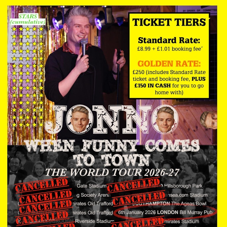 Jonno: When Funny Comes To Town at The Bill Murray - Angel Comedy Club