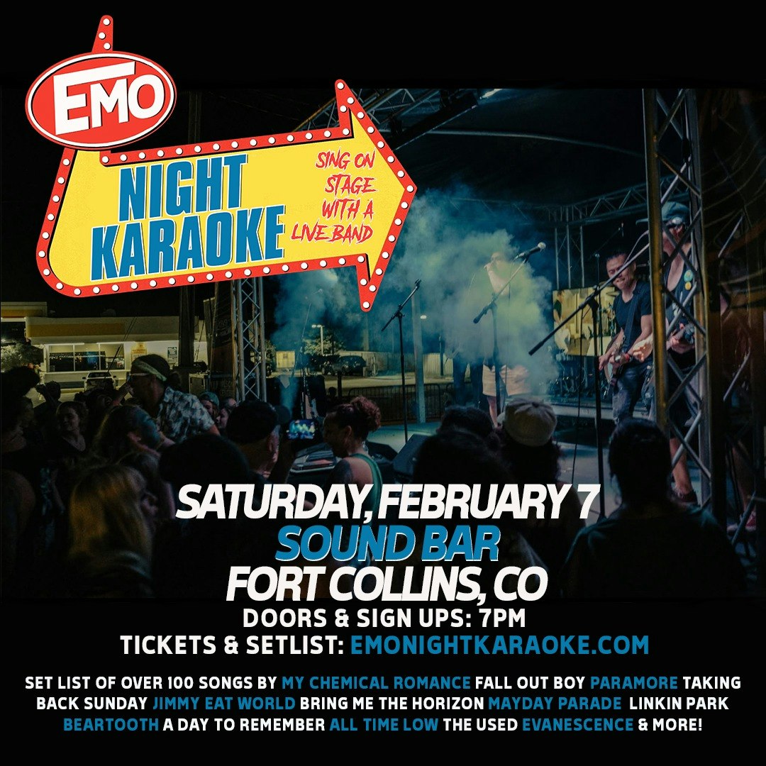 Emo Night Karaoke Tickets | $18.54 | 7 Feb @ Sound Bar, Fort