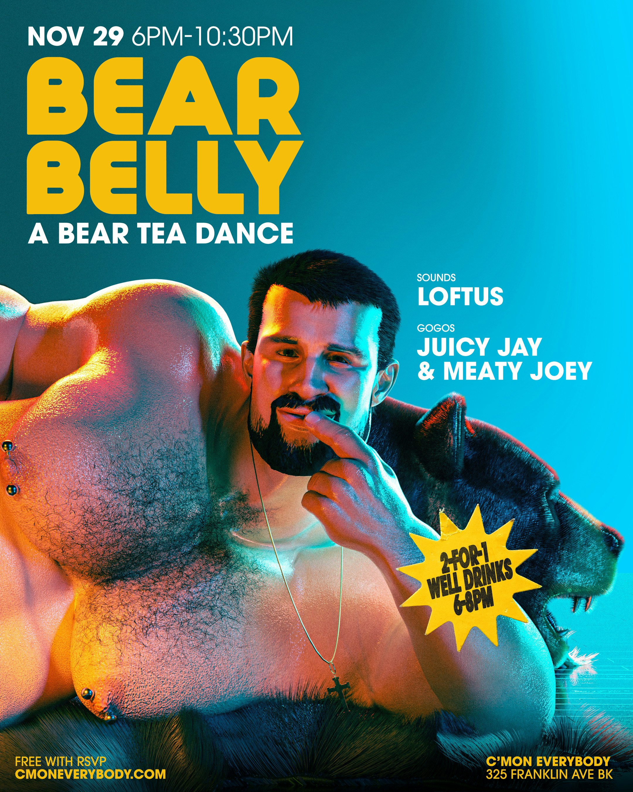 BEERBELLYフェス BEAR BELLY Tickets | Free | 29 Nov @ C'mon Everybody, New York | DICE