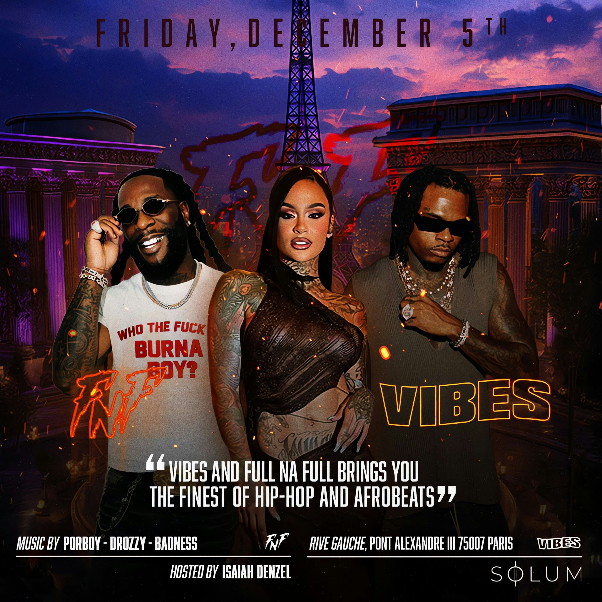 Fnf x Vibe: Afrobeat, Hip Hop, Amapiano, Shatta Billets | À partir