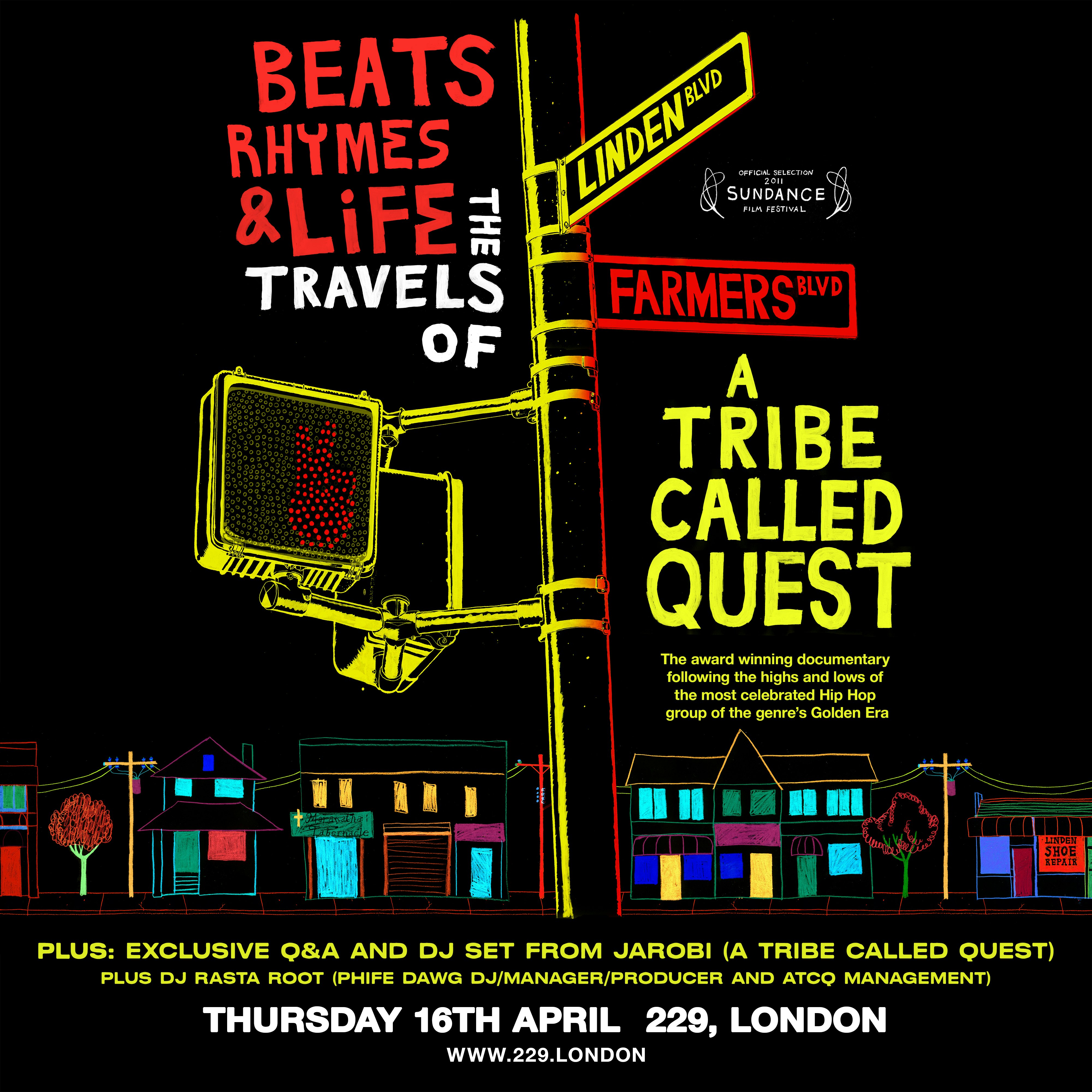 ✈ A TRIBE CALLED QUEST JAPAN TOUR フライヤー Beats Rhymes & Life' - The Travels of A Tribe Called Quest (Film