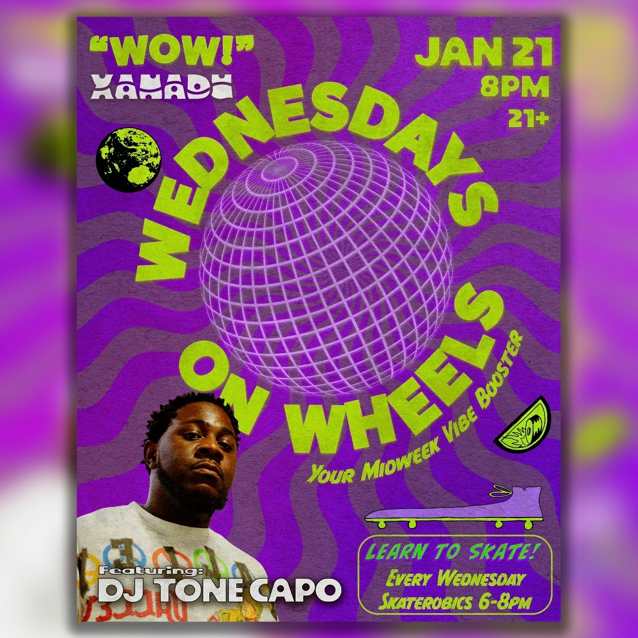 Photo of Wednesdays on Wheels ft. DJ Tone Capo (skate)