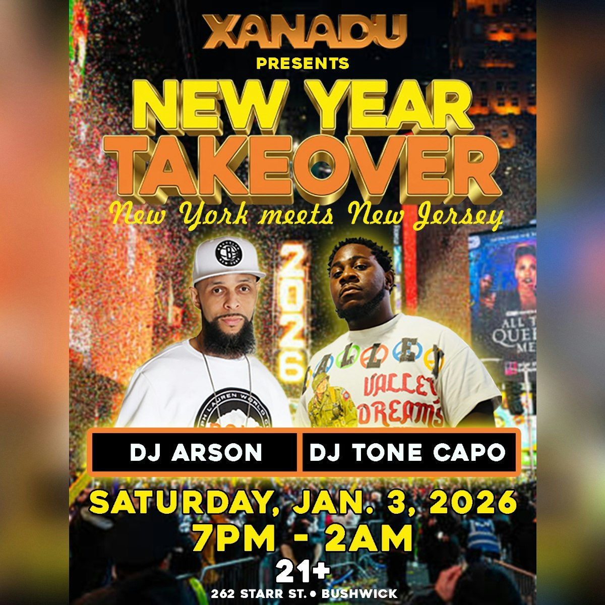 NEW YEAR TAKEOVER - New York meets New Jersey ft. DJ Arson, DJ
