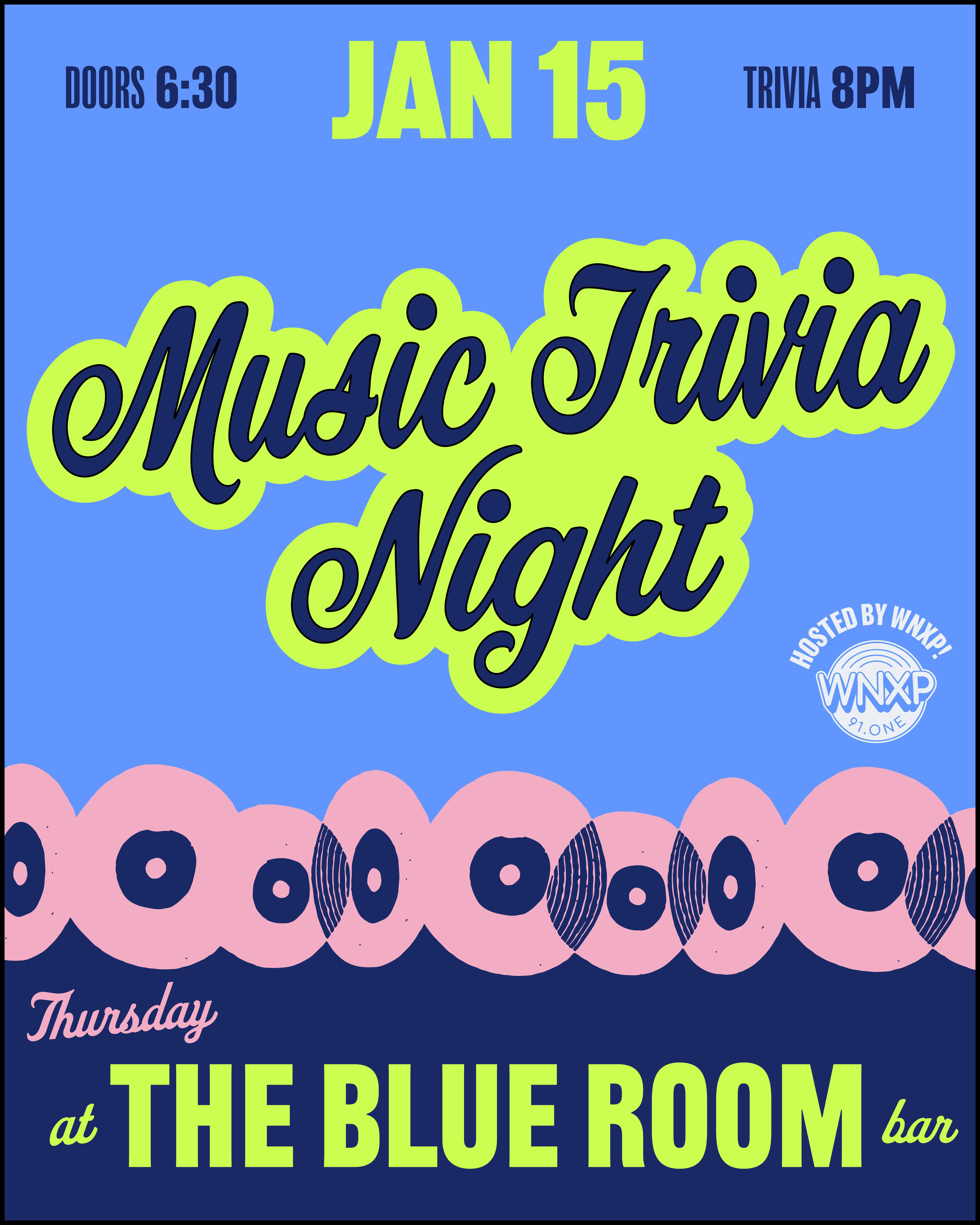 Music Trivia w/ WNXP Tickets | Free | 15 Jan @ The Blue Room