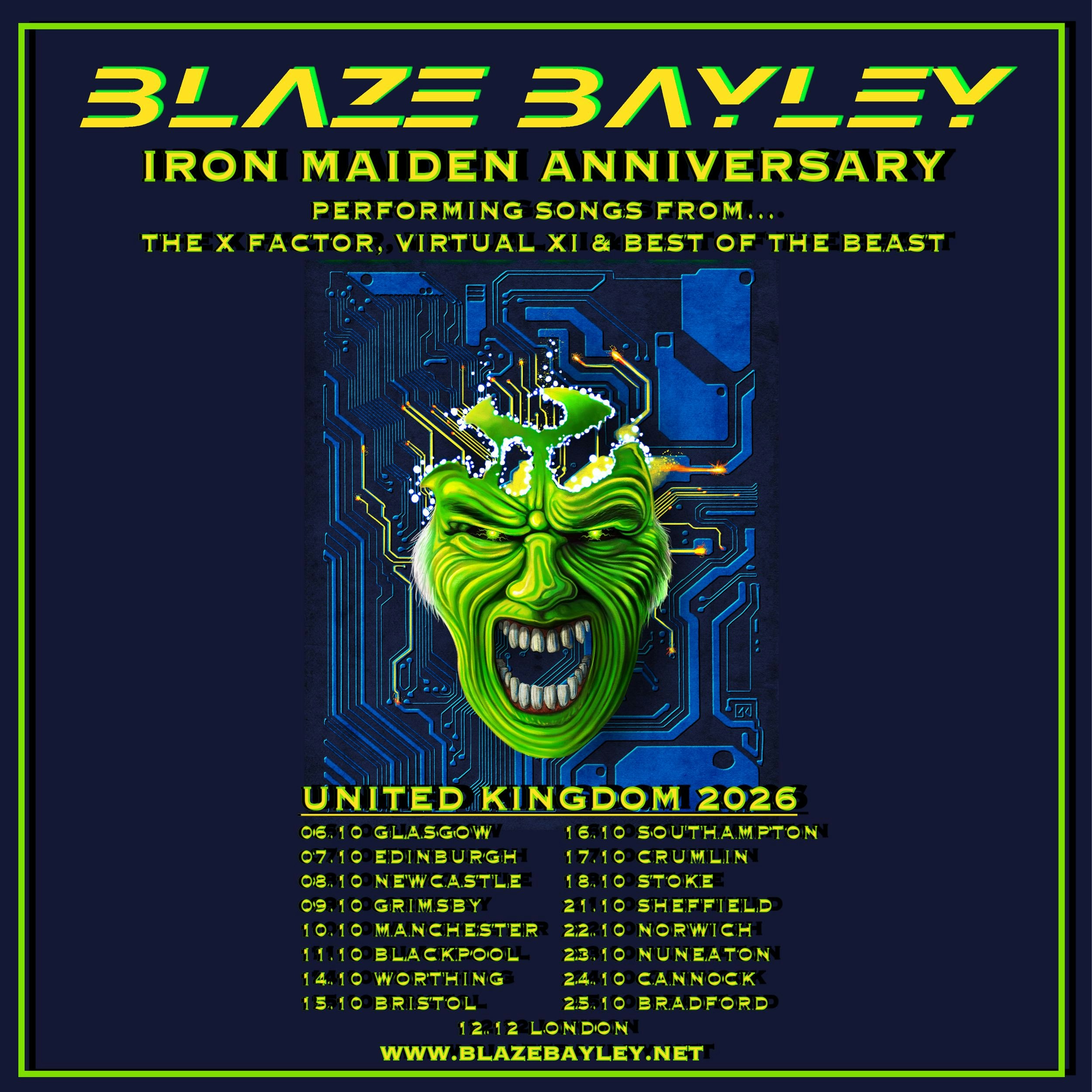 Blaze Bayley: Iron Maiden Anniversary Tour Tickets | From £22 | 14