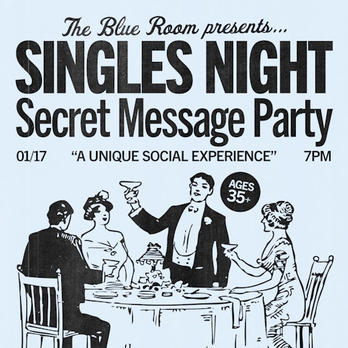 Secret Message Party aka singles night at Blue Room at Third Man Records in Nashville, TN