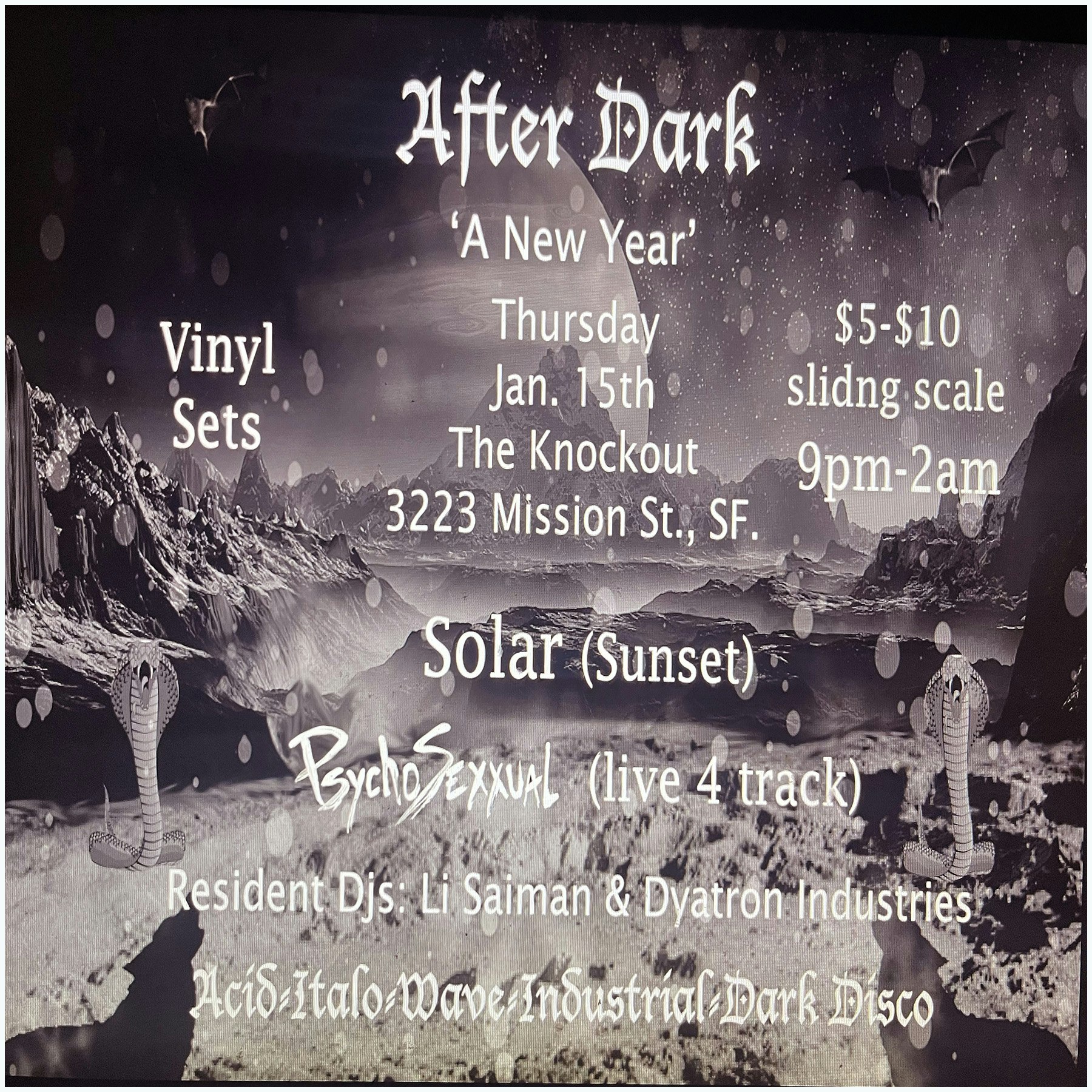 AFTER DARK INDUSTRIAL DANCE PARTY 2026 'A NEW YEAR' Tickets