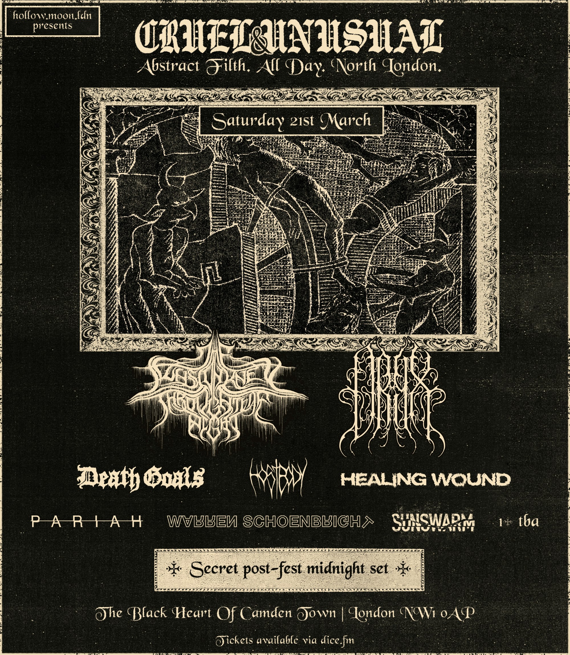 Cruel + Unusual Tickets | £25 | 21 Mar @ The Black Heart, London