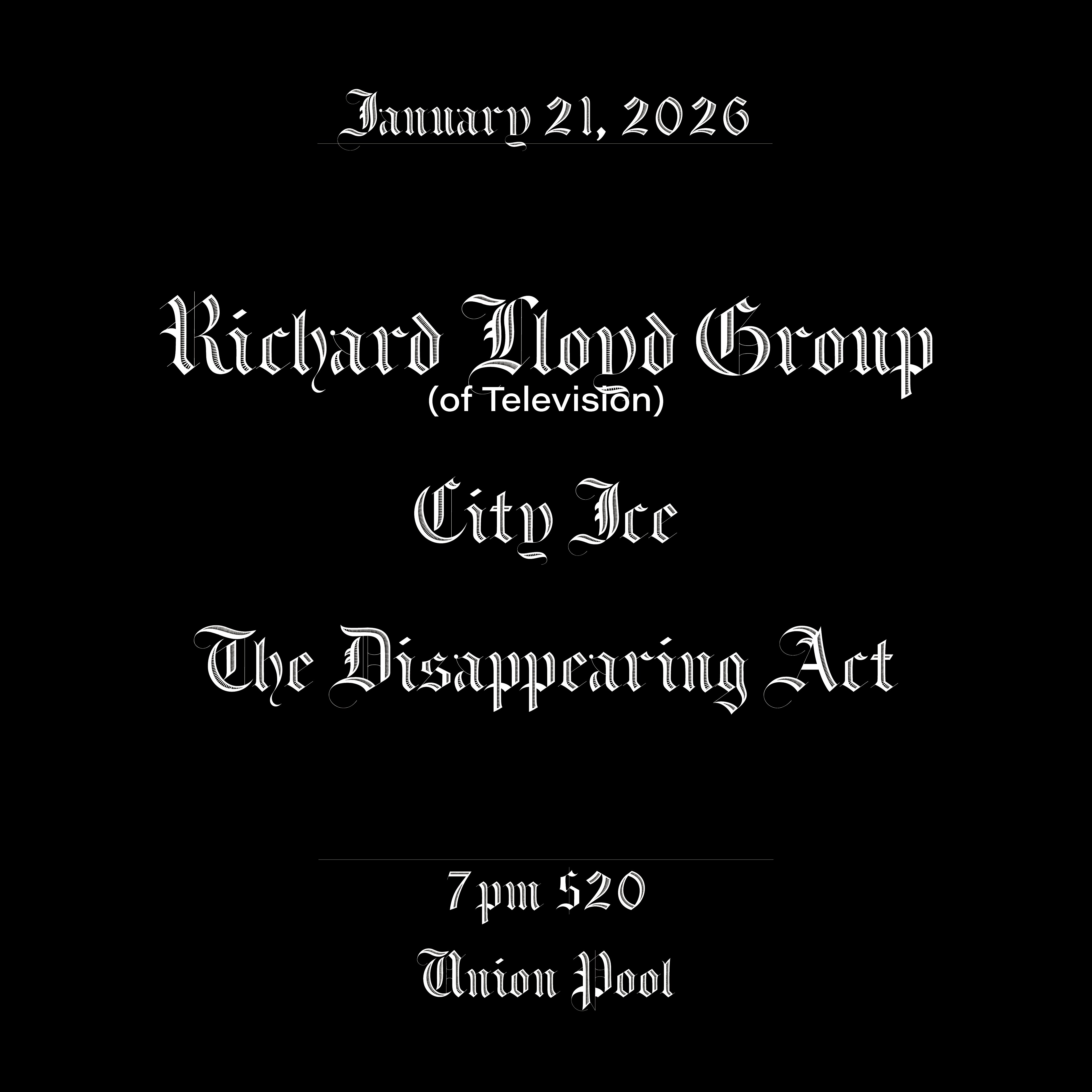 Photo of Richard Llloyd Group (of Television) • City Ice • The Disappearing Act
