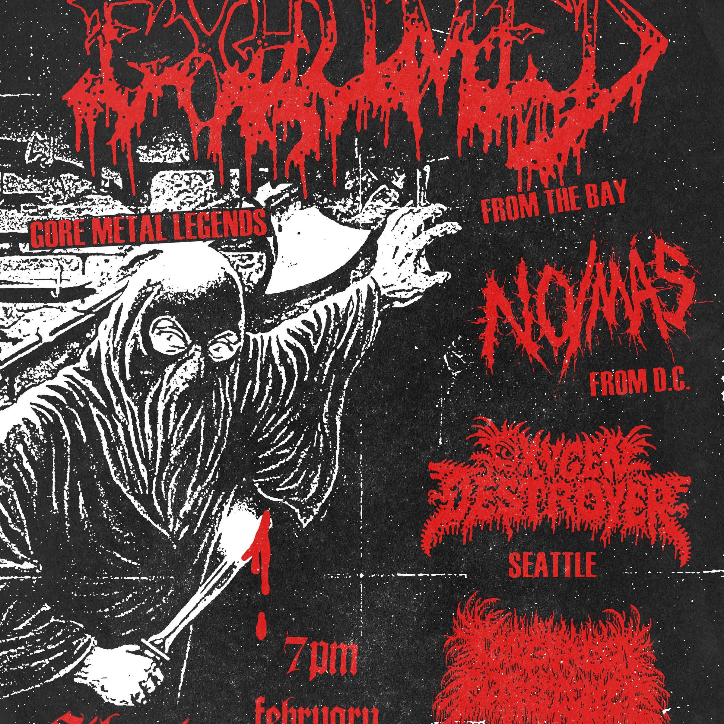 Photo of EXHUMED with NO/MAS and OXYGEN DESTROYER and CONGEALED PUTRESCENCE