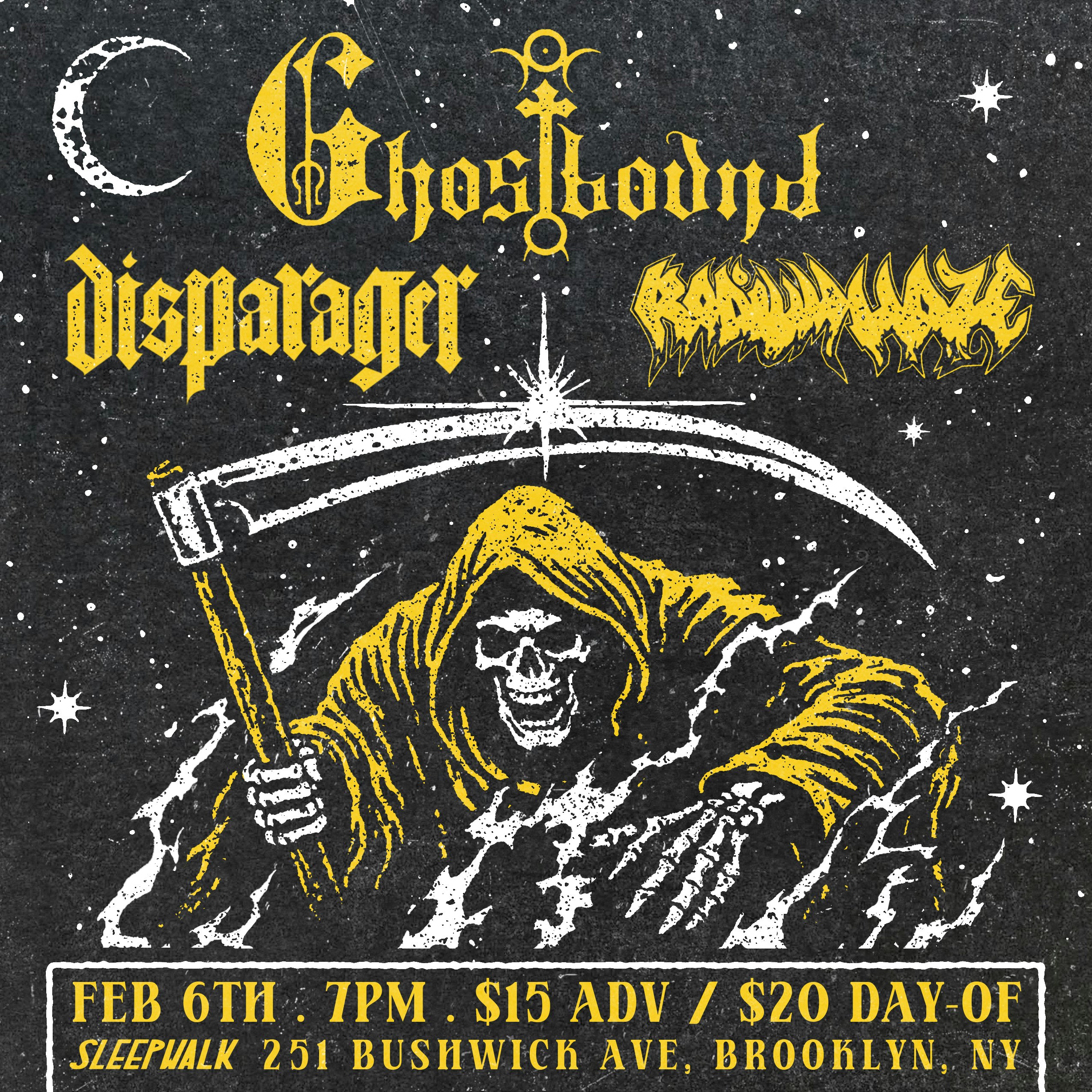 Photo of Ghostbound, Disparager, Radium Haze