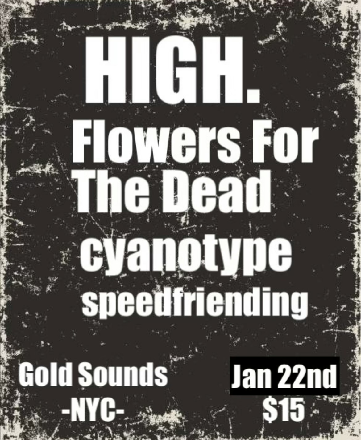 HIGH. // Flowers for The Dead //Cyanotype// Speedfriending