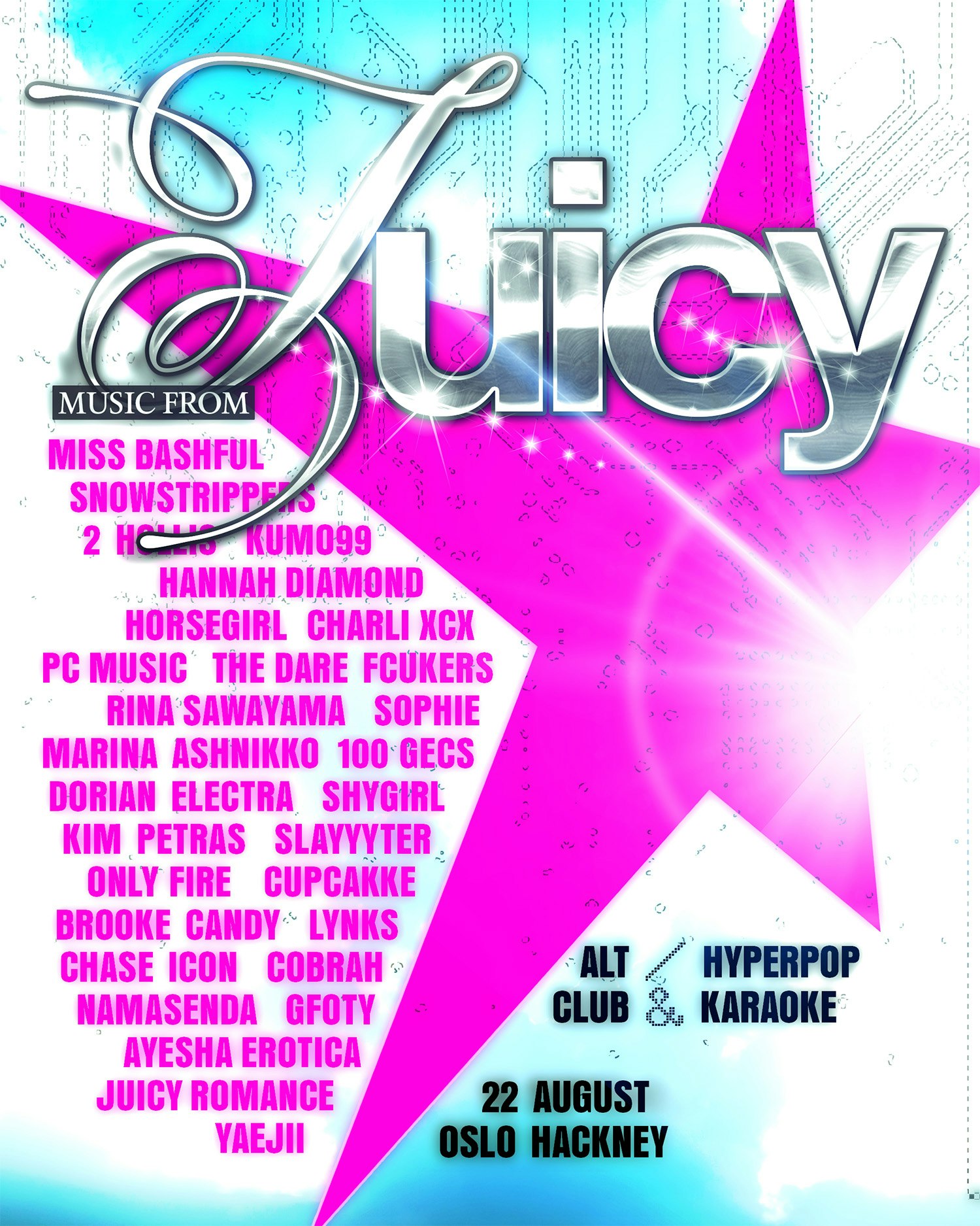 JUICY: alt + hyperpop - karaoke in room 2 Tickets | From Free | 22