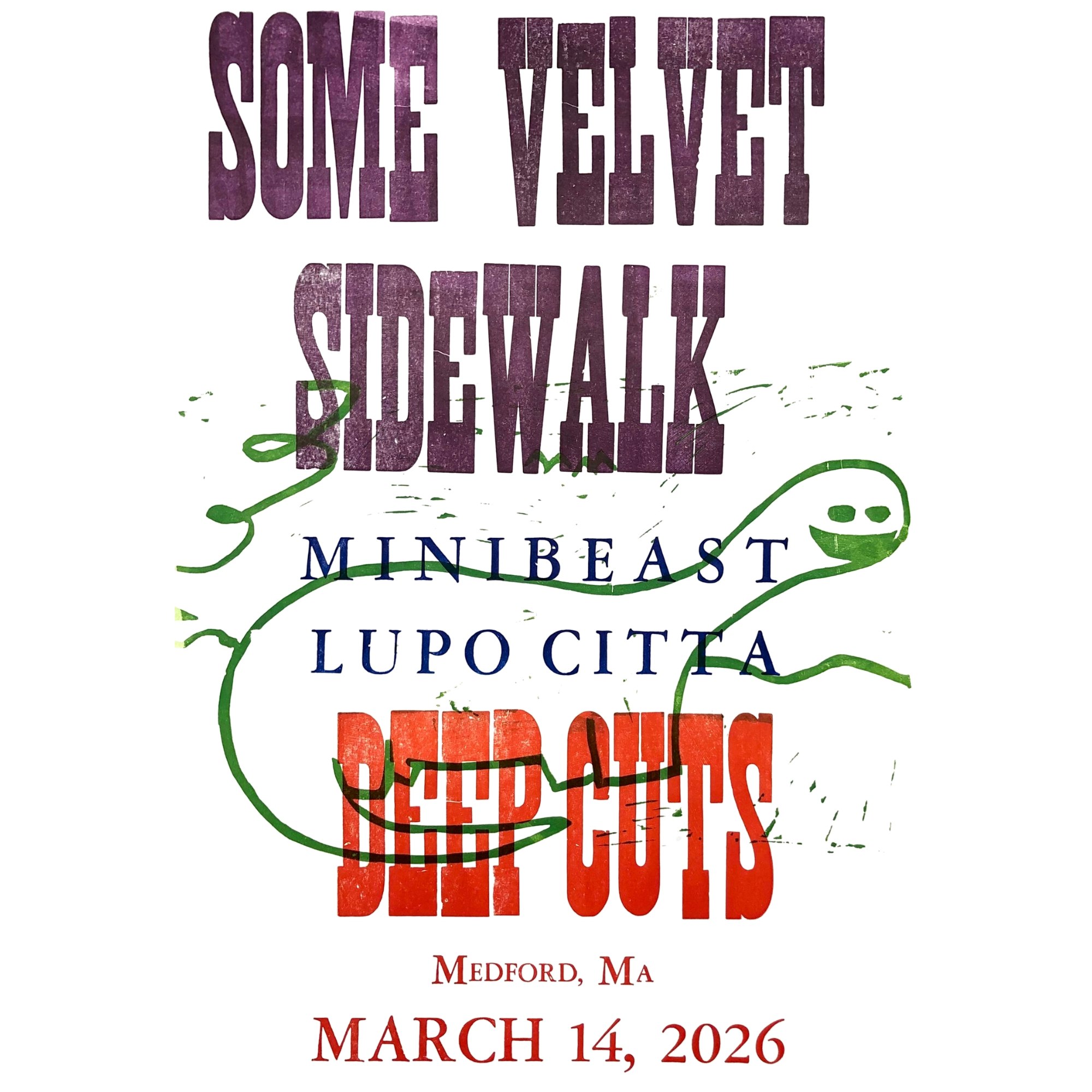 Photo of Some Velvet Sidewalk / Minibeast / Lupo Citta