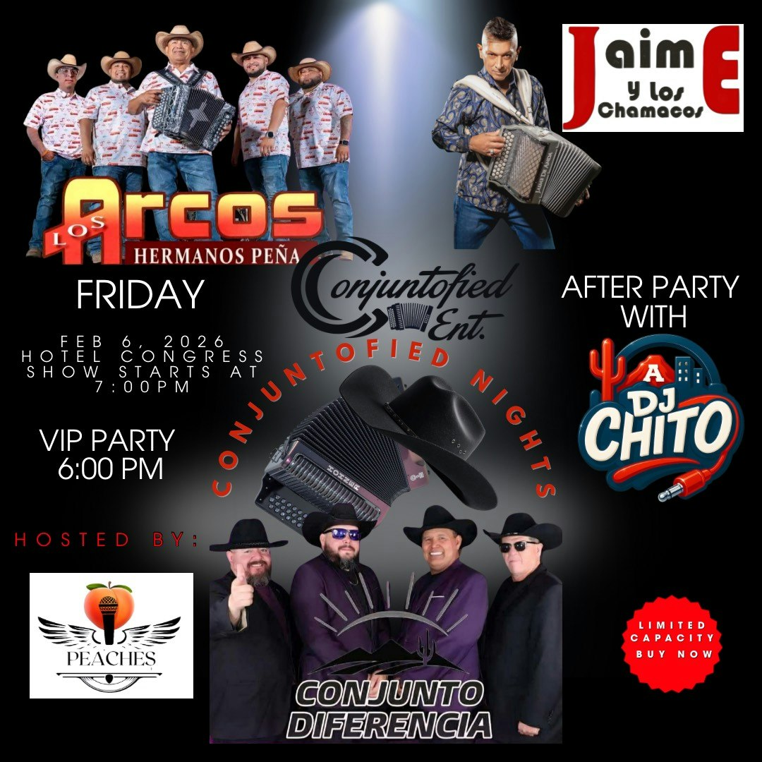 Conjuntofied Night: Jamie DeAnda y Los Chamacos & Los Arcos Hermanos Peña
