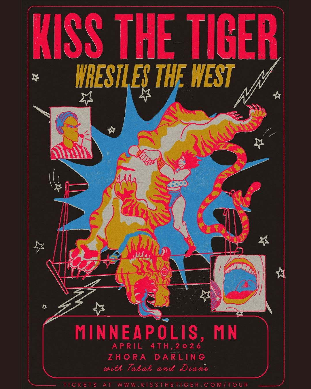 Kiss the Tiger w/ Tabah & Diane Tickets | $19.06 | 4 Apr @ Zhora