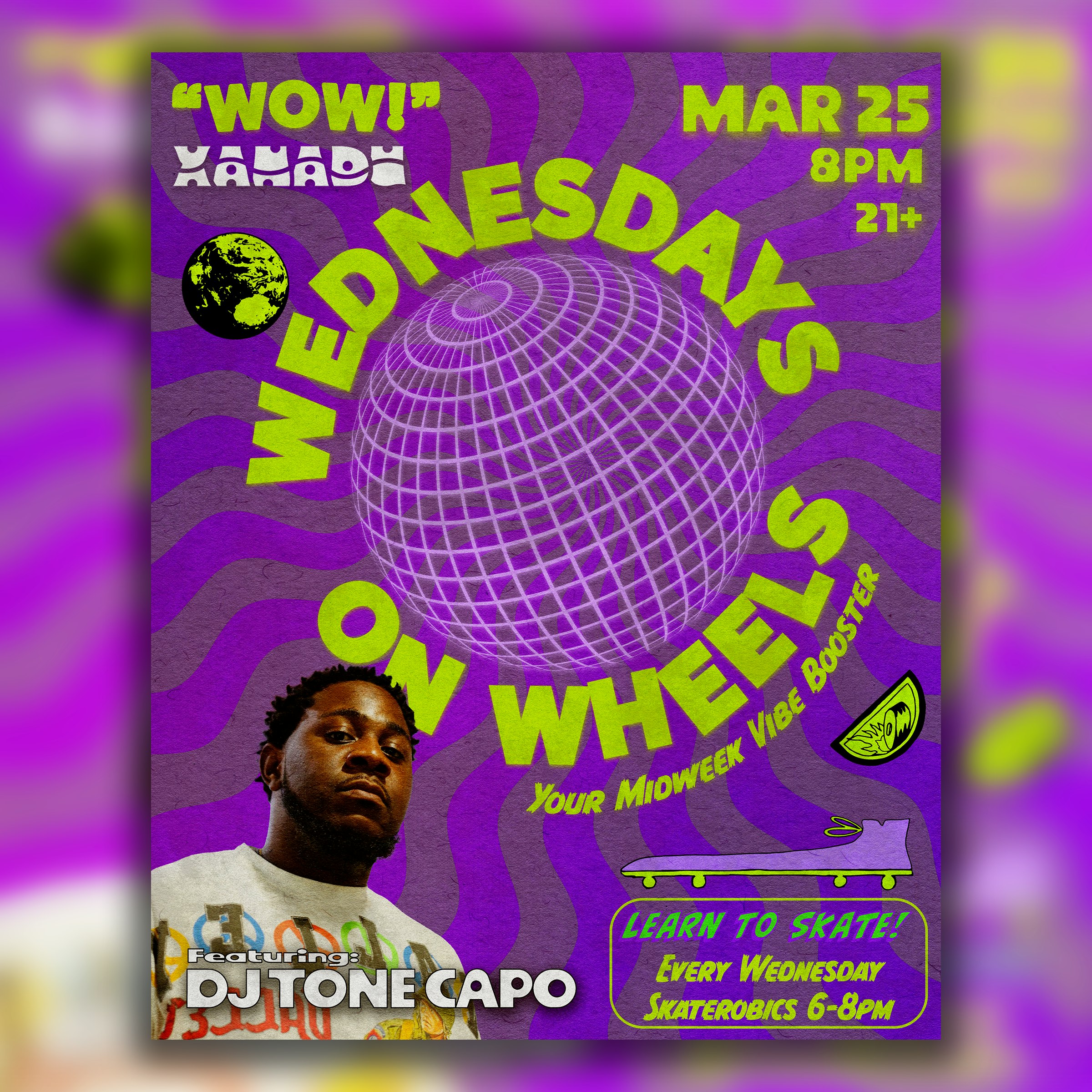 Photo of Wednesdays on Wheels ft. DJ Tone Capo (skate)