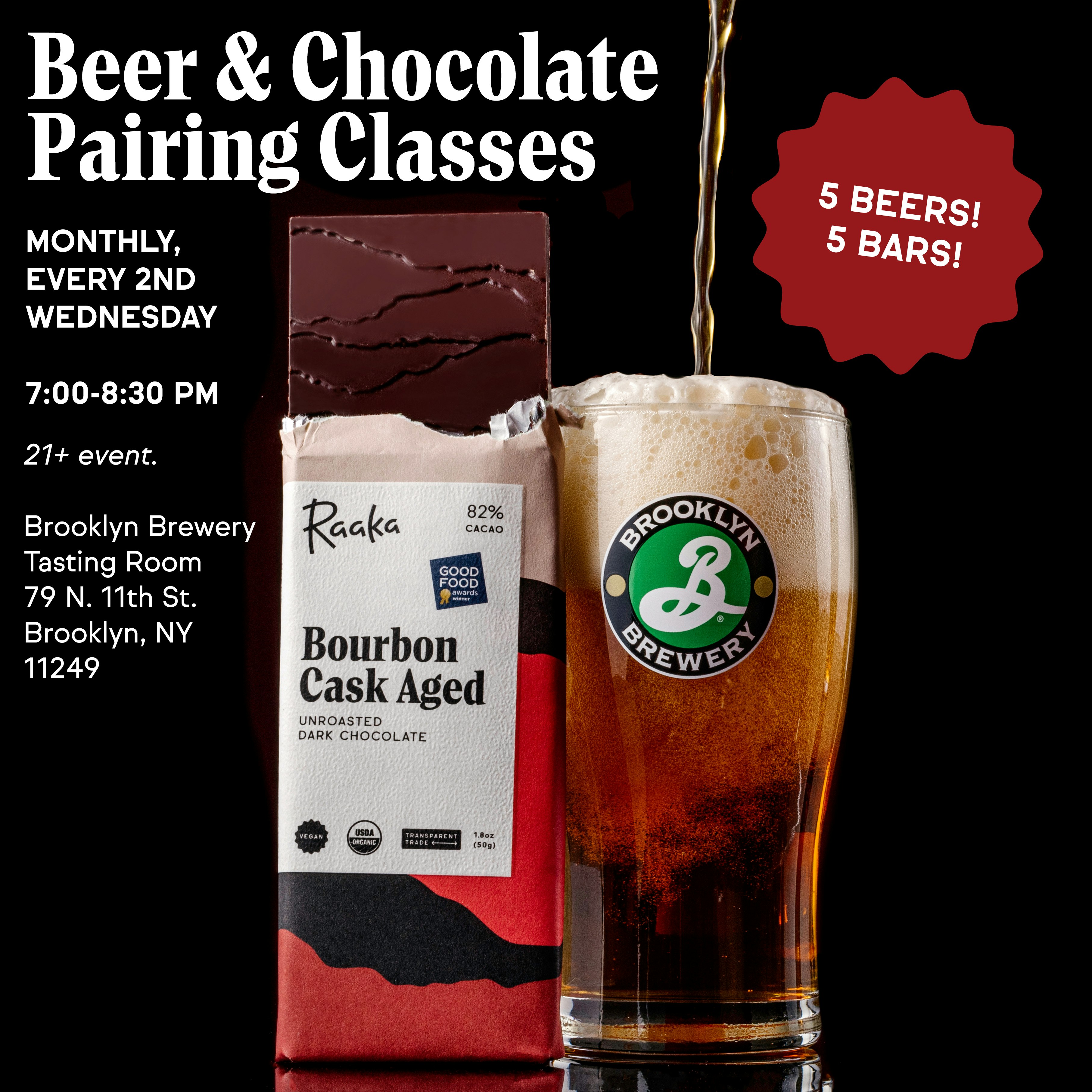Photo of Beer & Chocolate Pairing with Raaka Chocolate