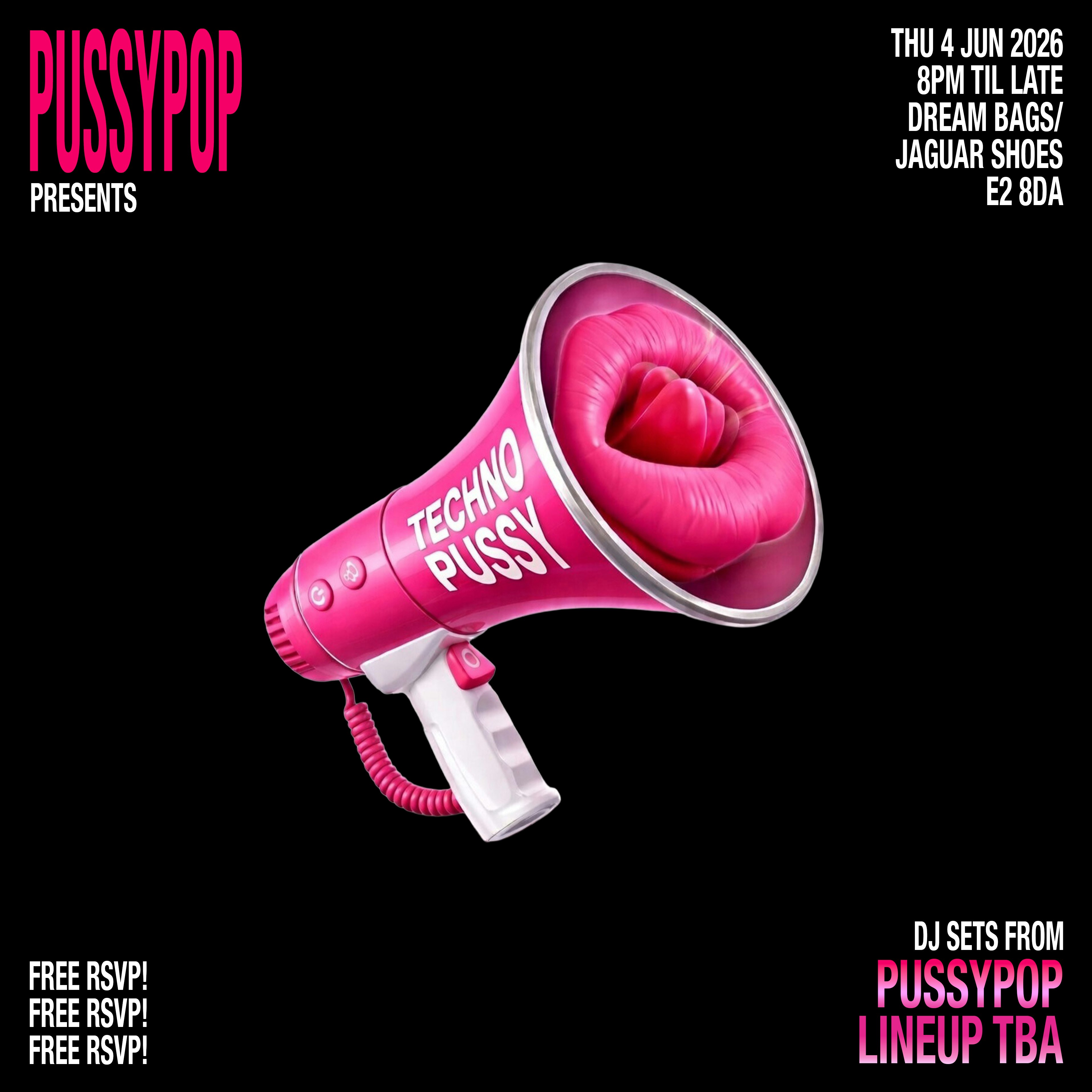 PUSSYPOP PRESENTS: TECHNO PUSSY