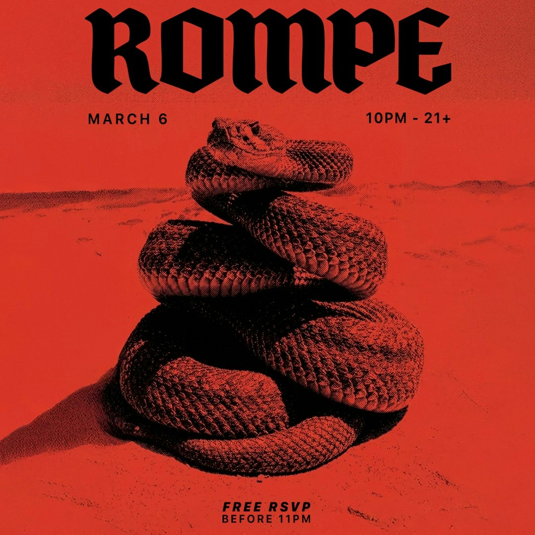 Photo of Rompe - Latin Tech House → FREE RSVP (21+)