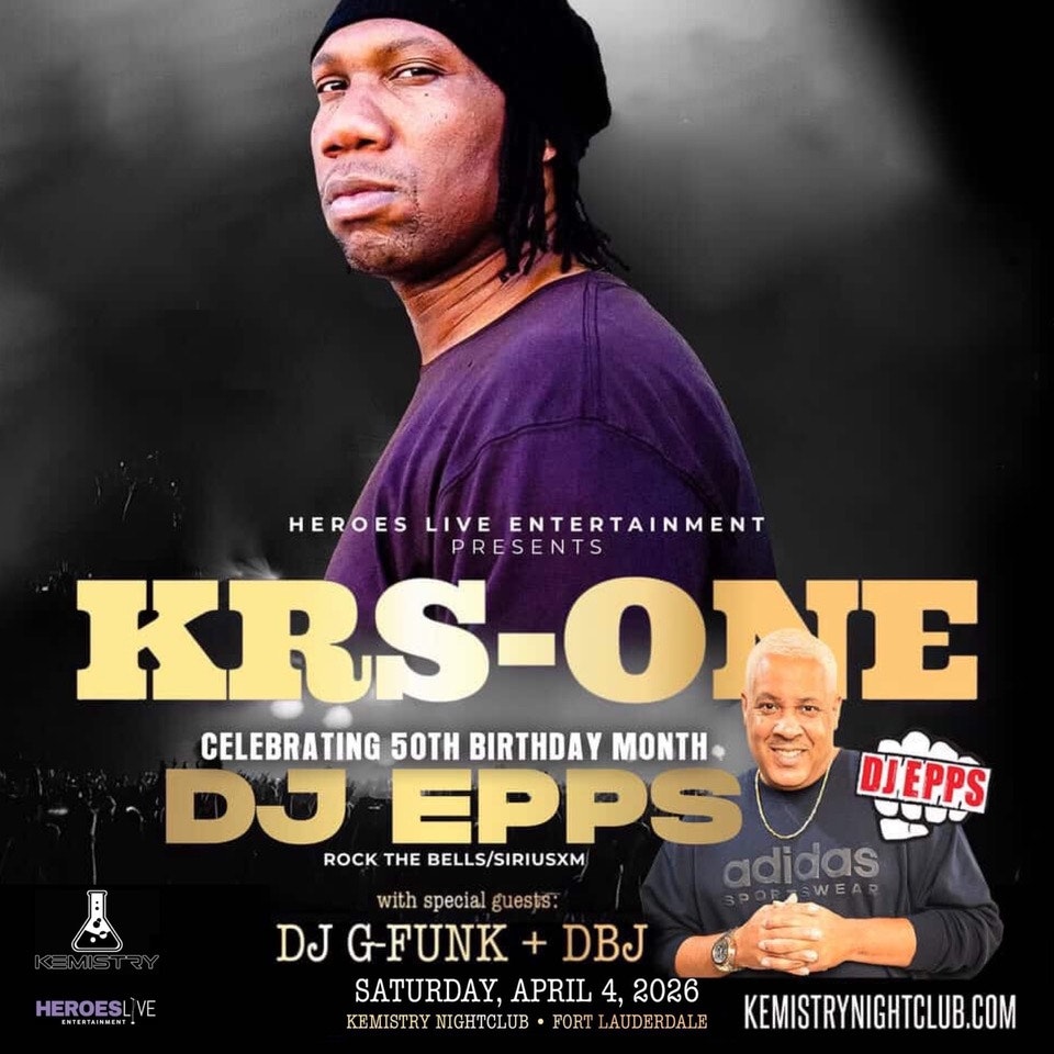 KRSワン　ライブポスター　KRS-One KRS-ONE Tickets | From $39.67 | 4 Apr @ Kemistry, Fort Lauderdale