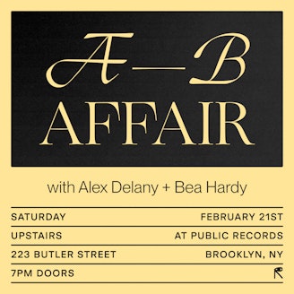 Image for A-B Affair with Alex Delany + Bea Hardy