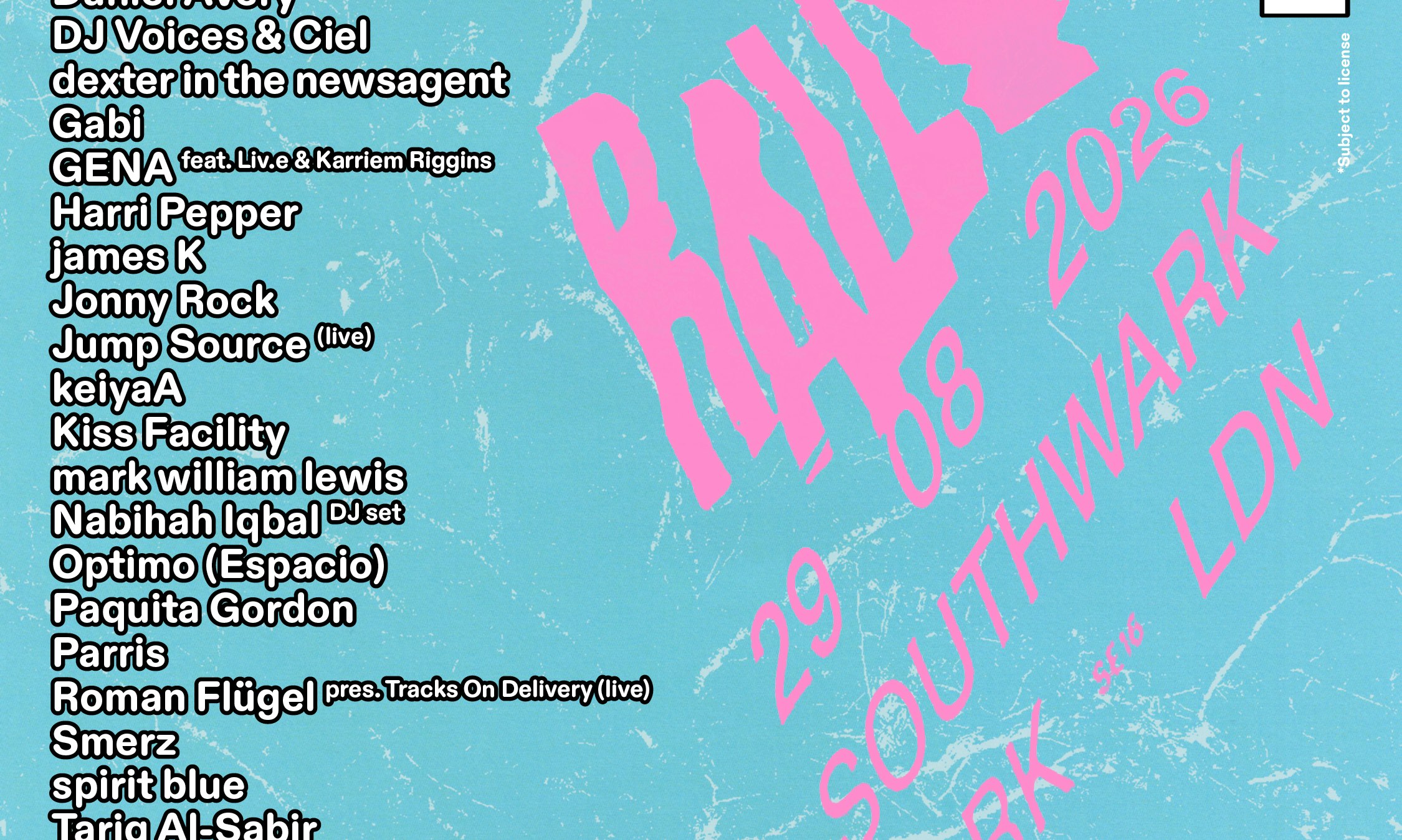 RALLY 2026: Blood Orange, Smerz, Daniel Avery, james K, Optimo & more