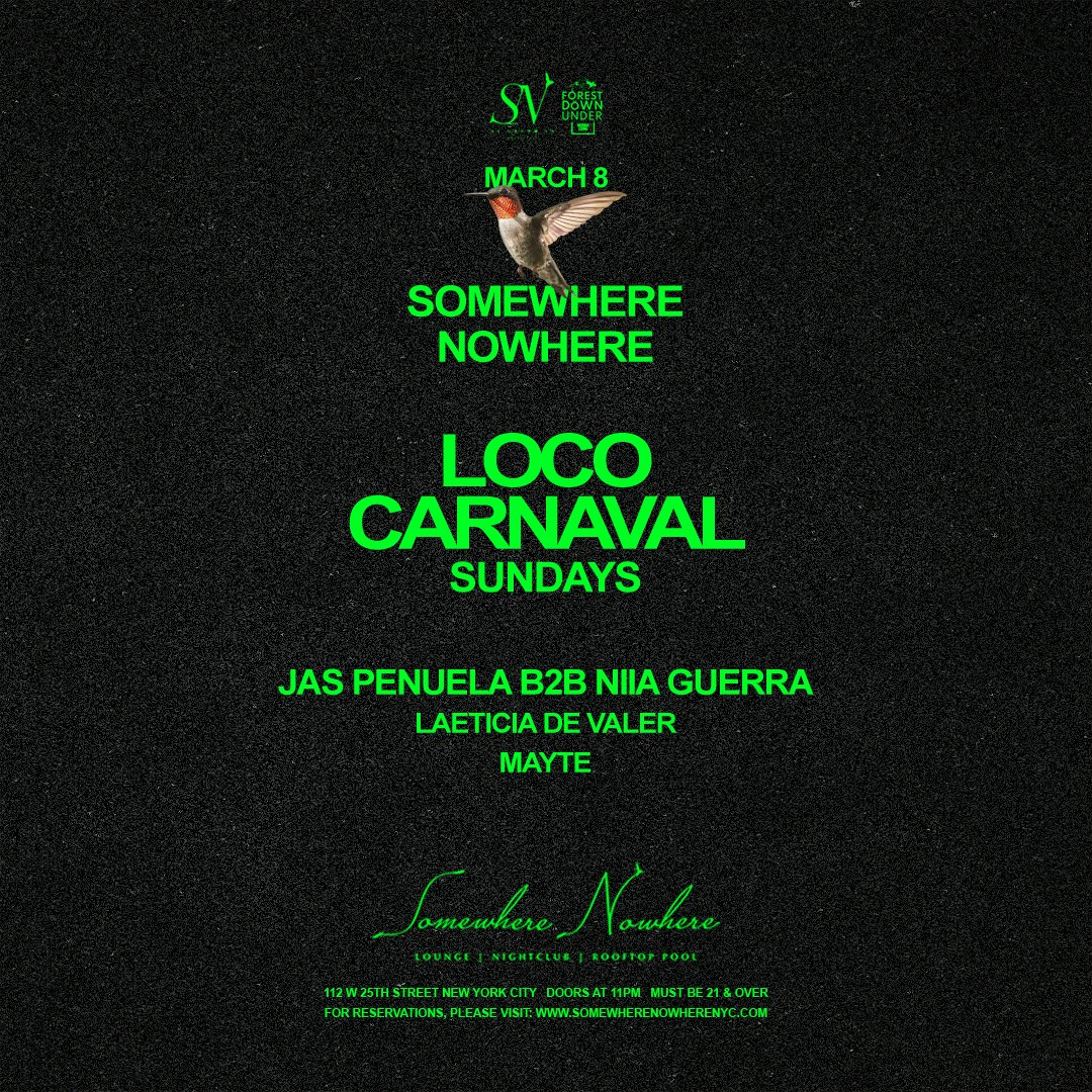 Loco Carnaval Sundays | Jas Penuela b2b Niia Guerra, Laeticia De Valer and Mayte