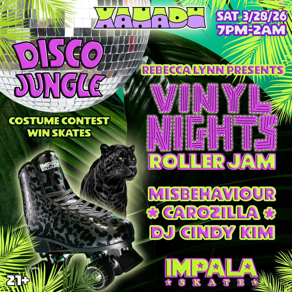 Vinyl Nights Disco Jungle with Impala Skate feat. Misbehaviour, Carozilla & DJ Cindy Kim