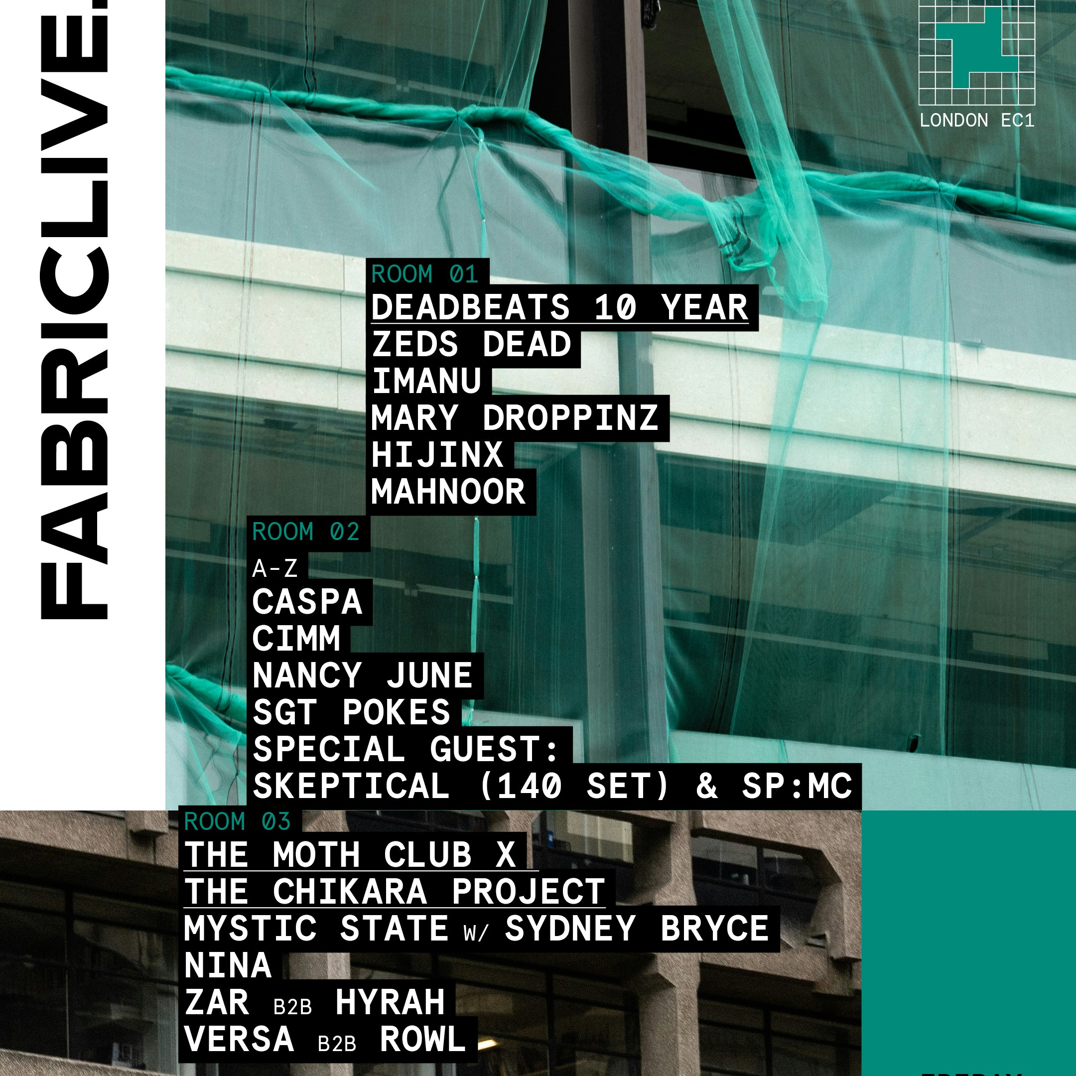 FABRICLIVE: Zeds Dead, Caspa, Skeptical, SP:MC 
