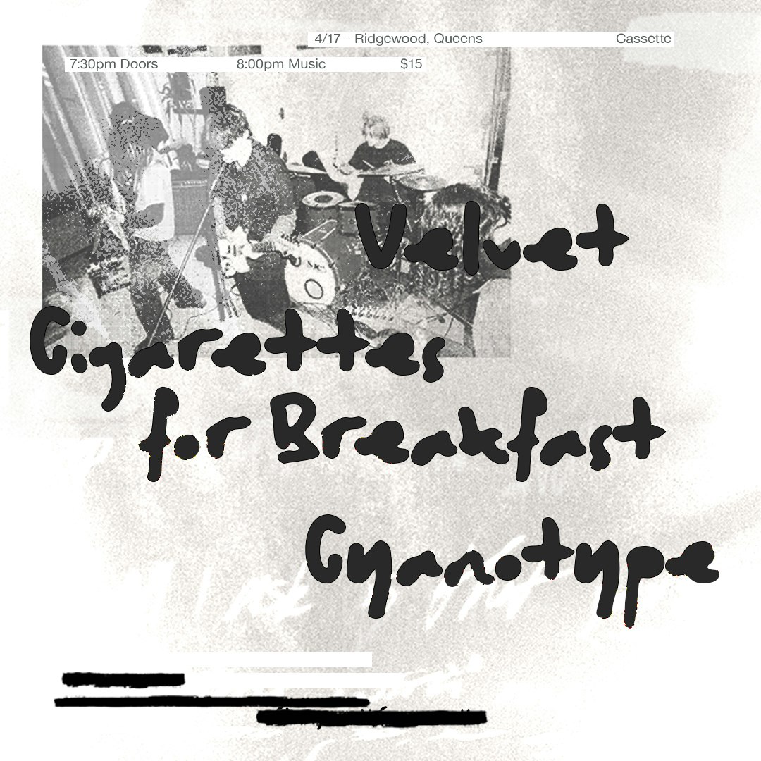 Photo of VELVET, CIGARETTES FOR BREAKFAST, CYANOTYPE