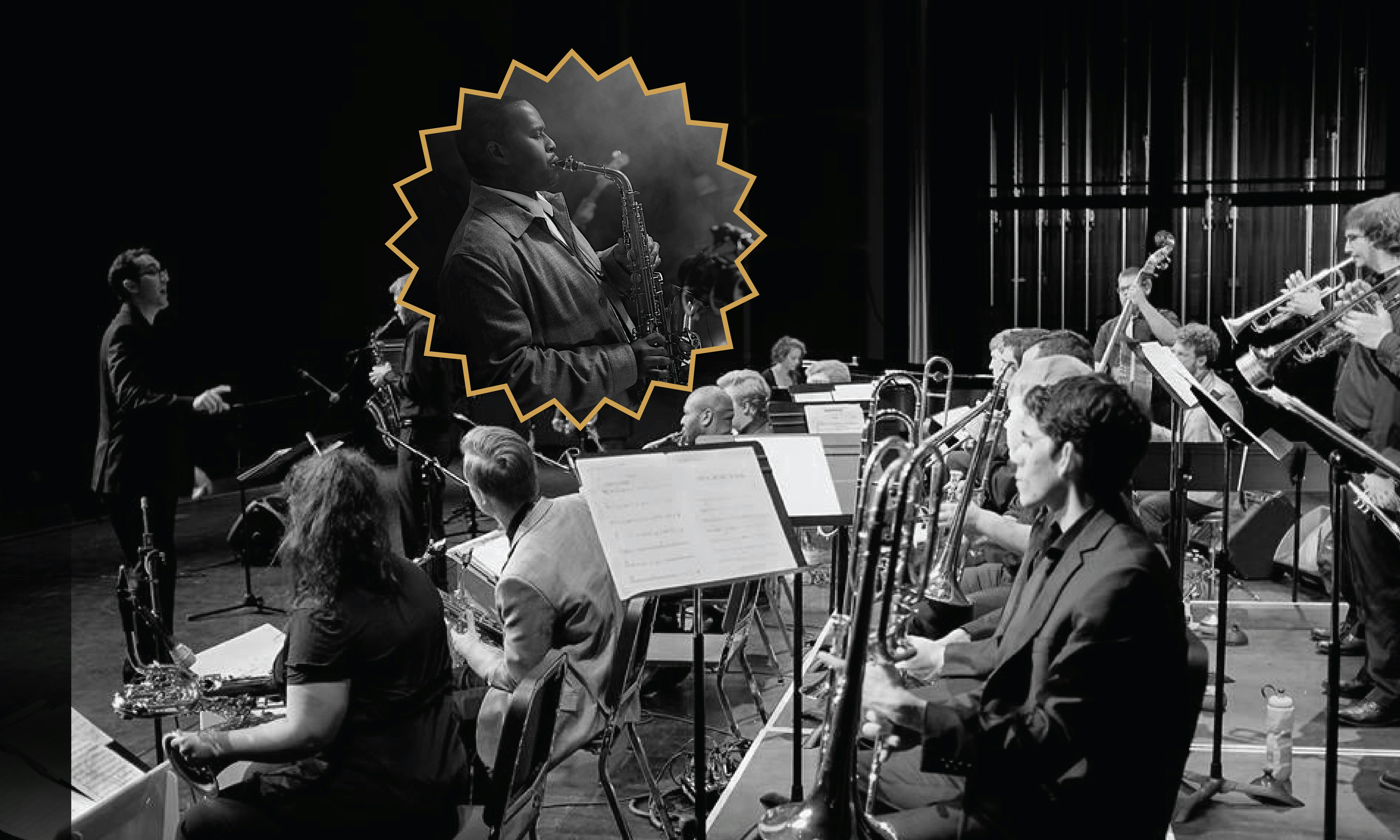 Tim Green with the UA Studio Jazz Ensemble