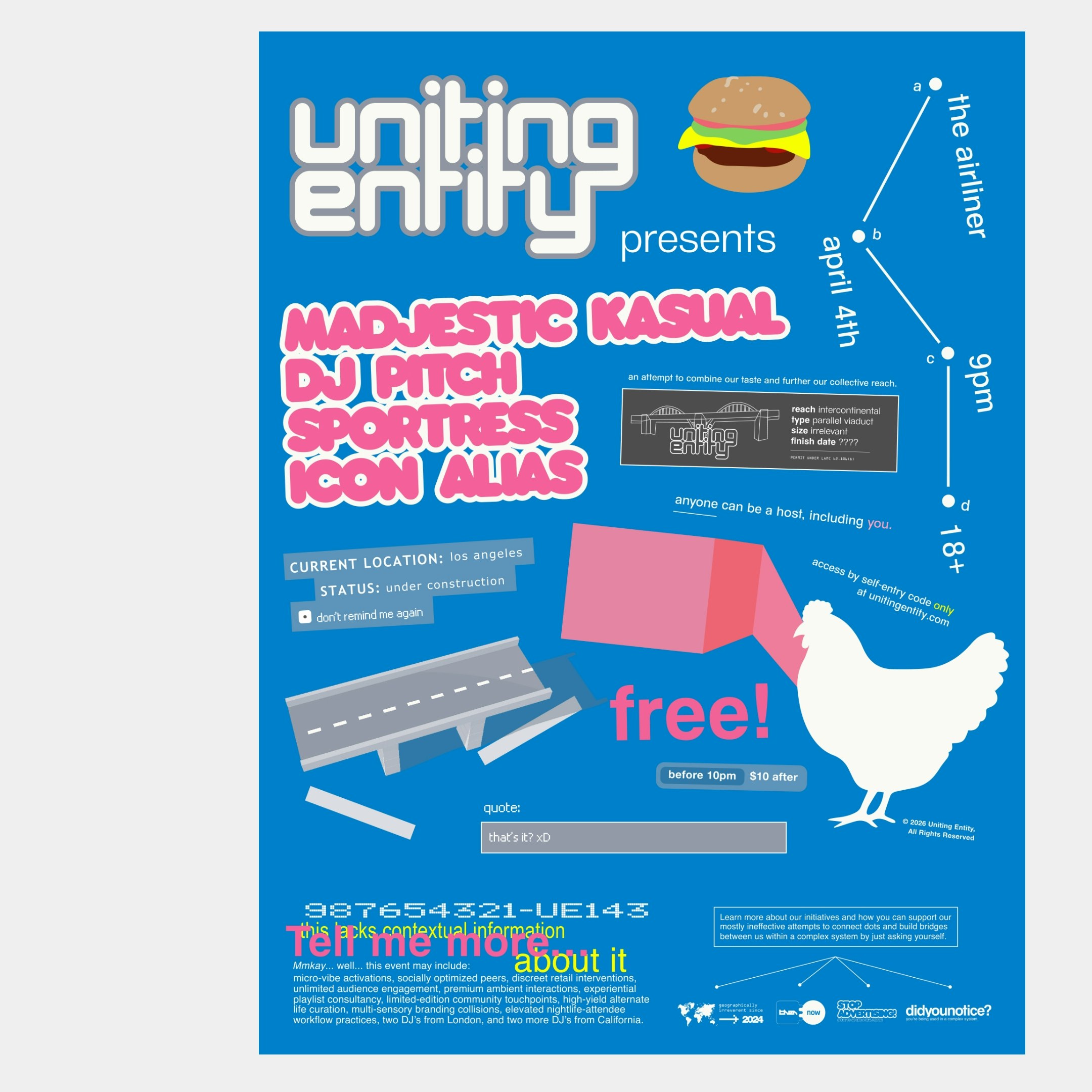 Photo of Uniting Entity presents: Madjestic Kasual, DJ Pitch, Sportress, Icon Alias