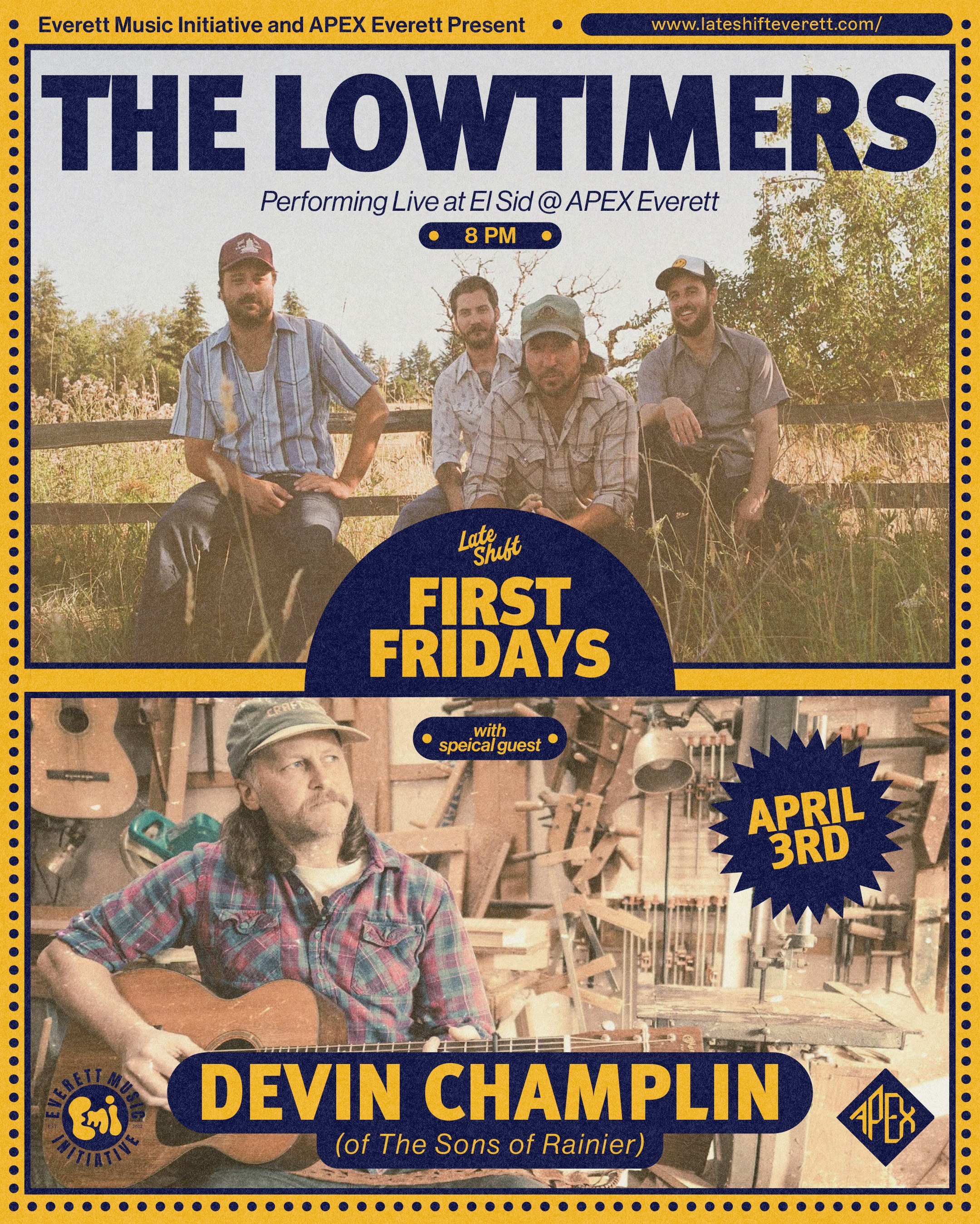 The Lowtimers w/ Devin Champlin Tickets | $17 | 3 Apr @ El Sid, Everett | DICE