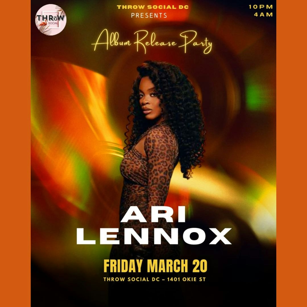 ARI LENNOX Tickets | $56.65 | 20 Mar @ Throw Social DC, Washington D.C ...