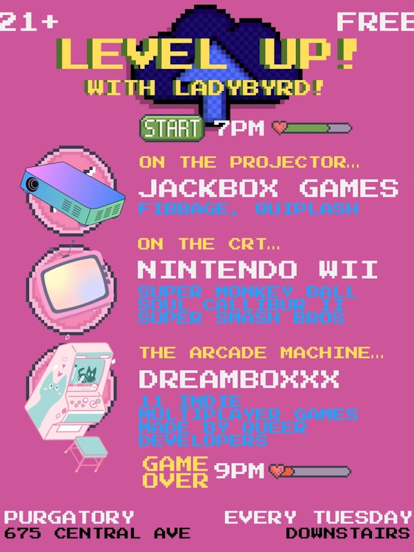 DOWNSTAIRS: Level Up! Video Game Club