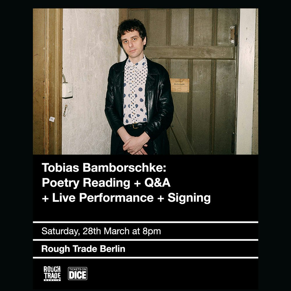Tobias Bamborschke:Poetry Reading + Q&A + Live Performance + Signing - Soirée techno à Berlin