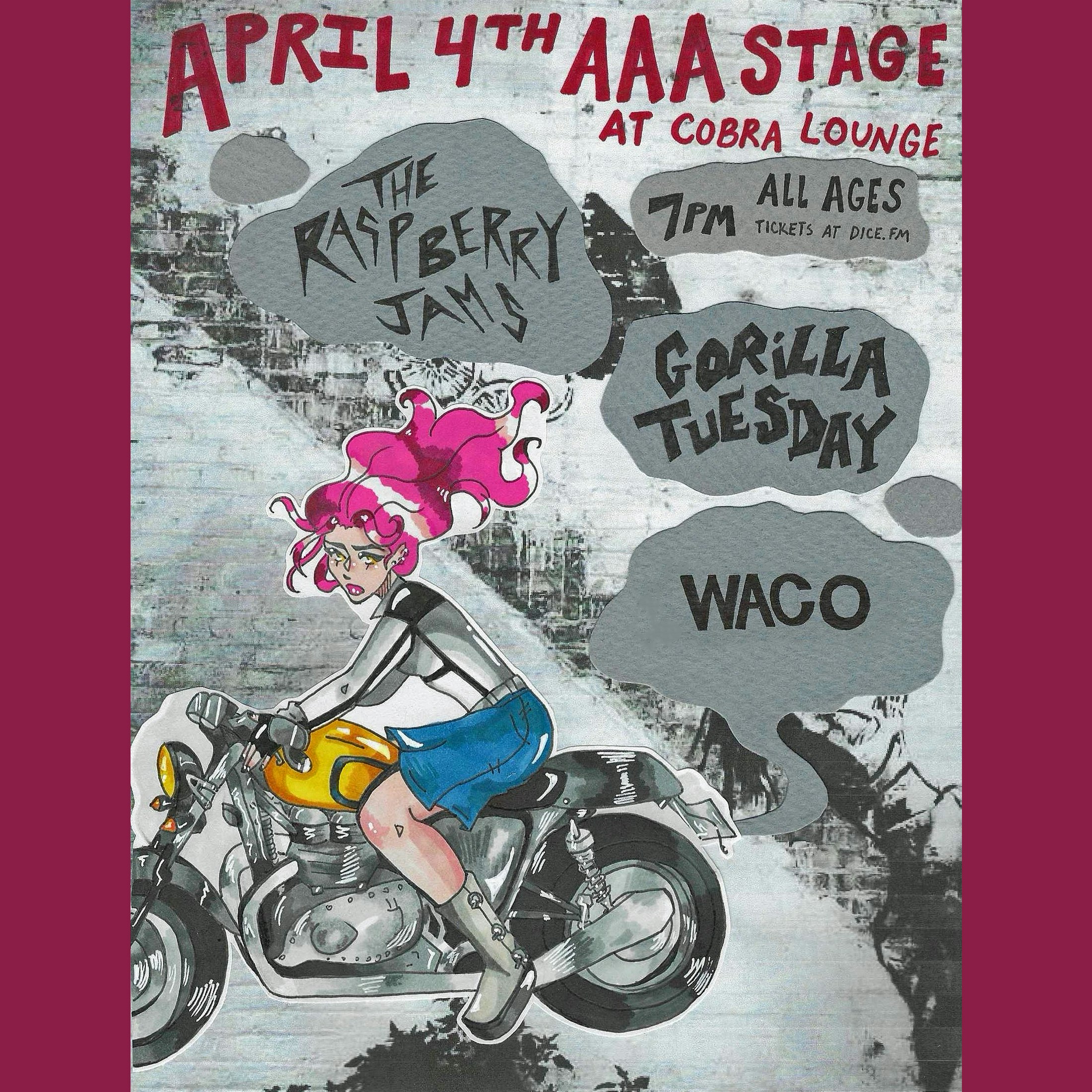 The Raspberry Jams / Gorilla Tuesday / Waco