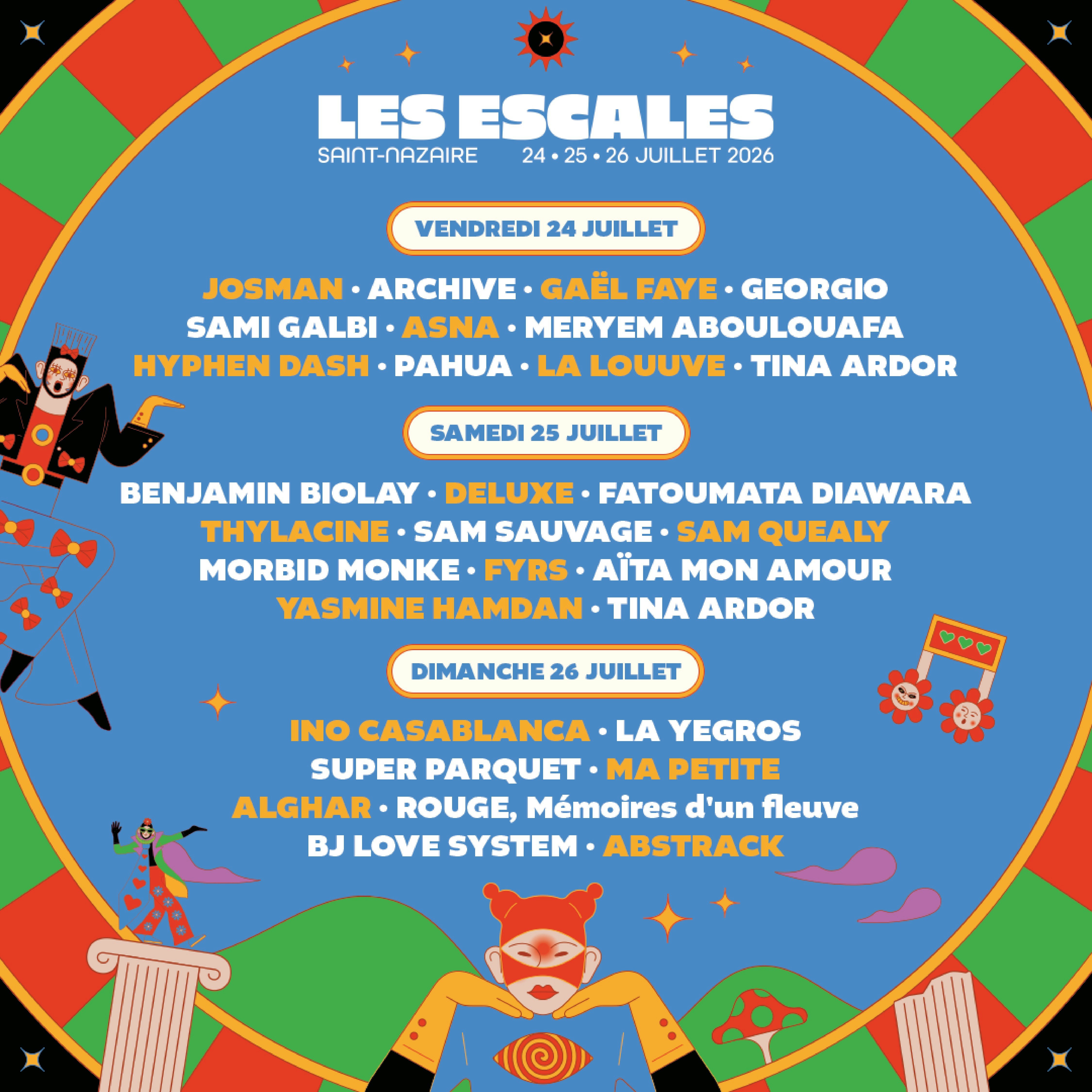 FESTIVAL LES ESCALES 2026 PASS 1 JOUR SAMEDI